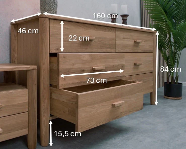 Buffet commode en bois massif de chêne AURA - VESKOR - Image 7