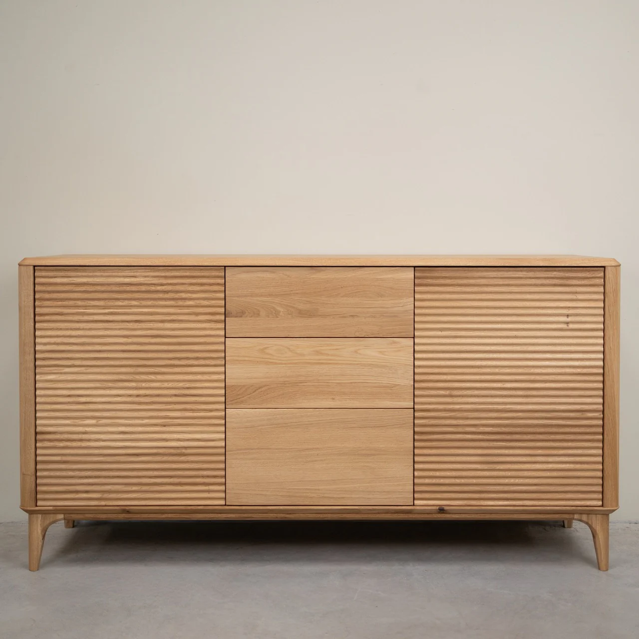 Buffet commode en bois massif de chêne Oxford 3.2.3 - NordicStory - Image 7