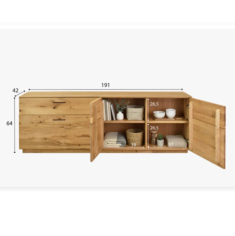 Buffet en bois massif de chêne Arvik 1 - NordicStory - Image 7
