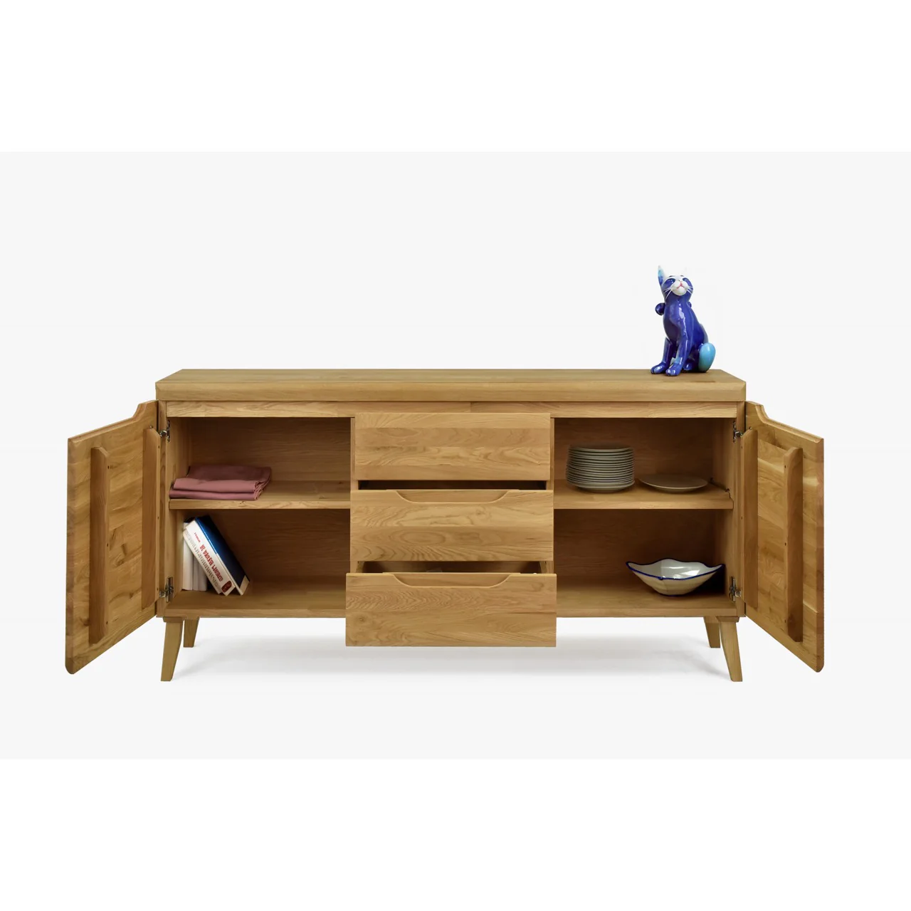 Buffet en bois massif de chêne Milan 3 - NordicStory - Image 12