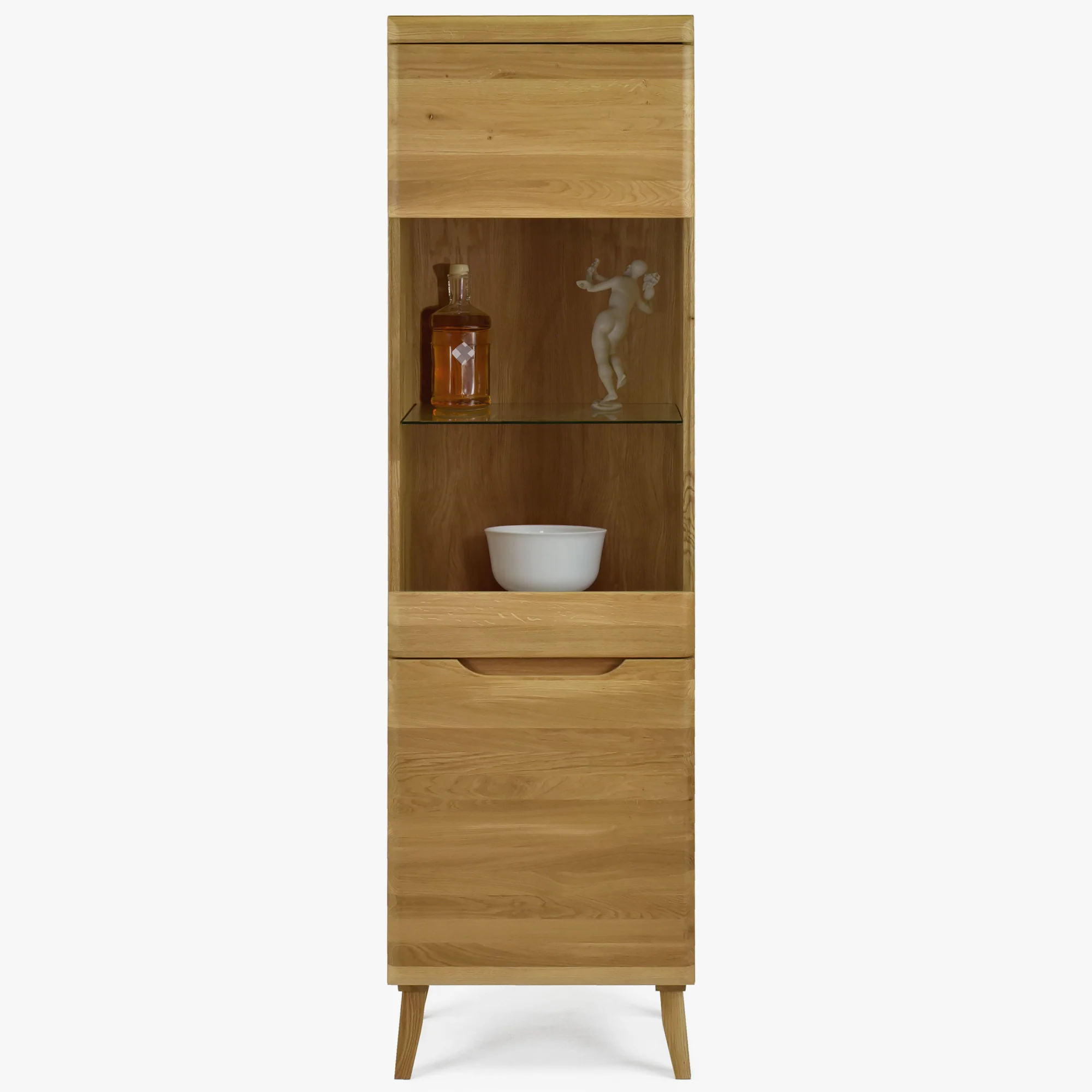 Buffet vitrine en bois massif de chêne Milan 1 - NordicStory - Image 3
