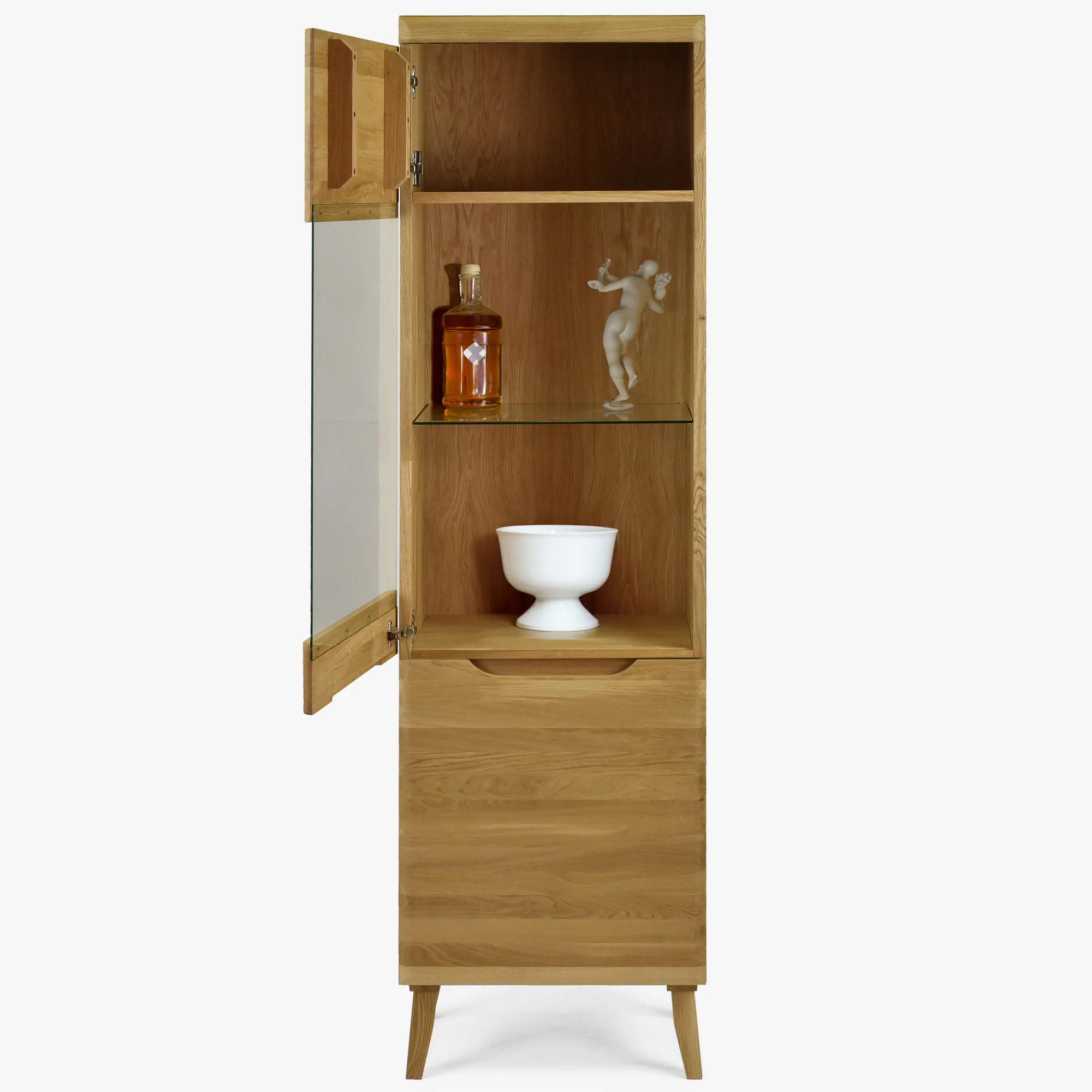 Buffet vitrine en bois massif de chêne Milan 1 - NordicStory - Image 5