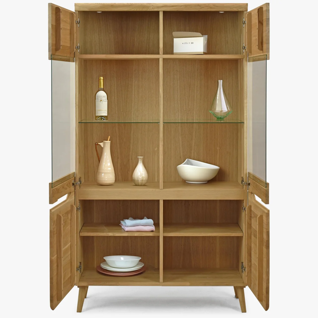 Buffet vitrine en bois massif de chêne Milan 2 - NordicStory - Image 8