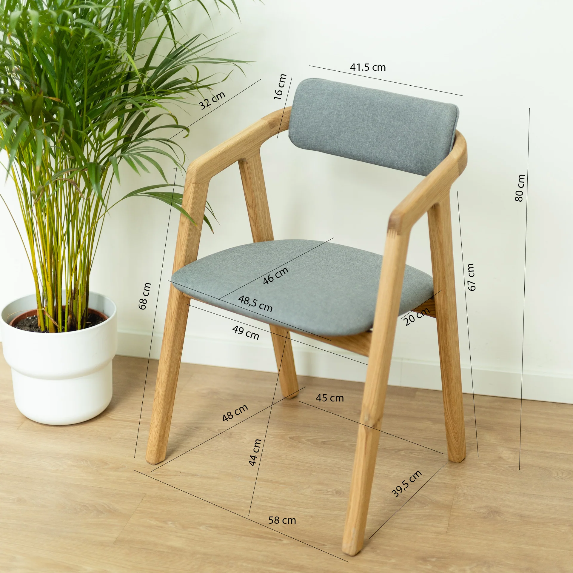 Chaise en bois massif de chêne Soho, revêtement - Lot de 2 ou 4 chaises - NordicStory - Image 10