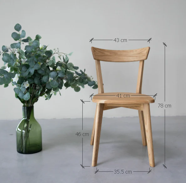Chaise en bois massif de chêne Victoria - Lot de 2 ou 4 chaises. - NordicStory - Image 11