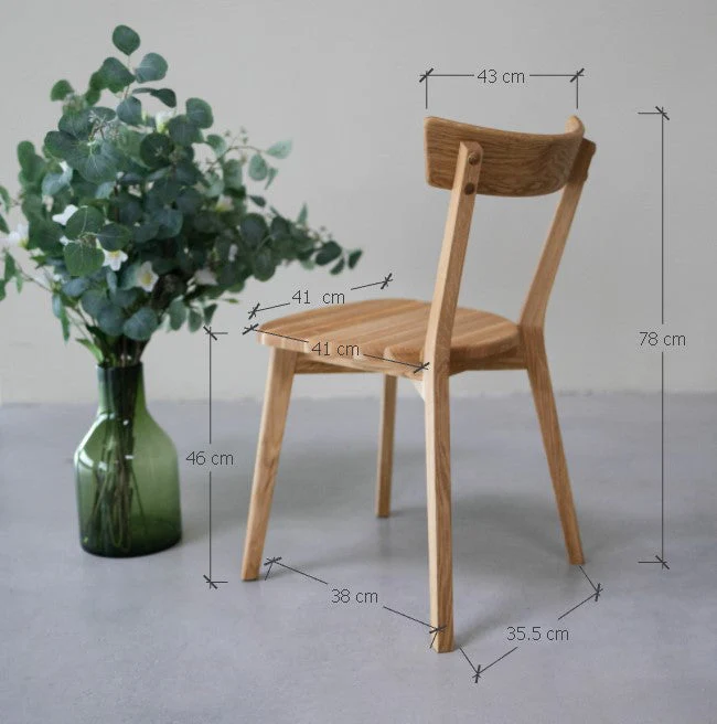 Chaise en bois massif de chêne Victoria - Lot de 2 ou 4 chaises. - NordicStory - Image 12