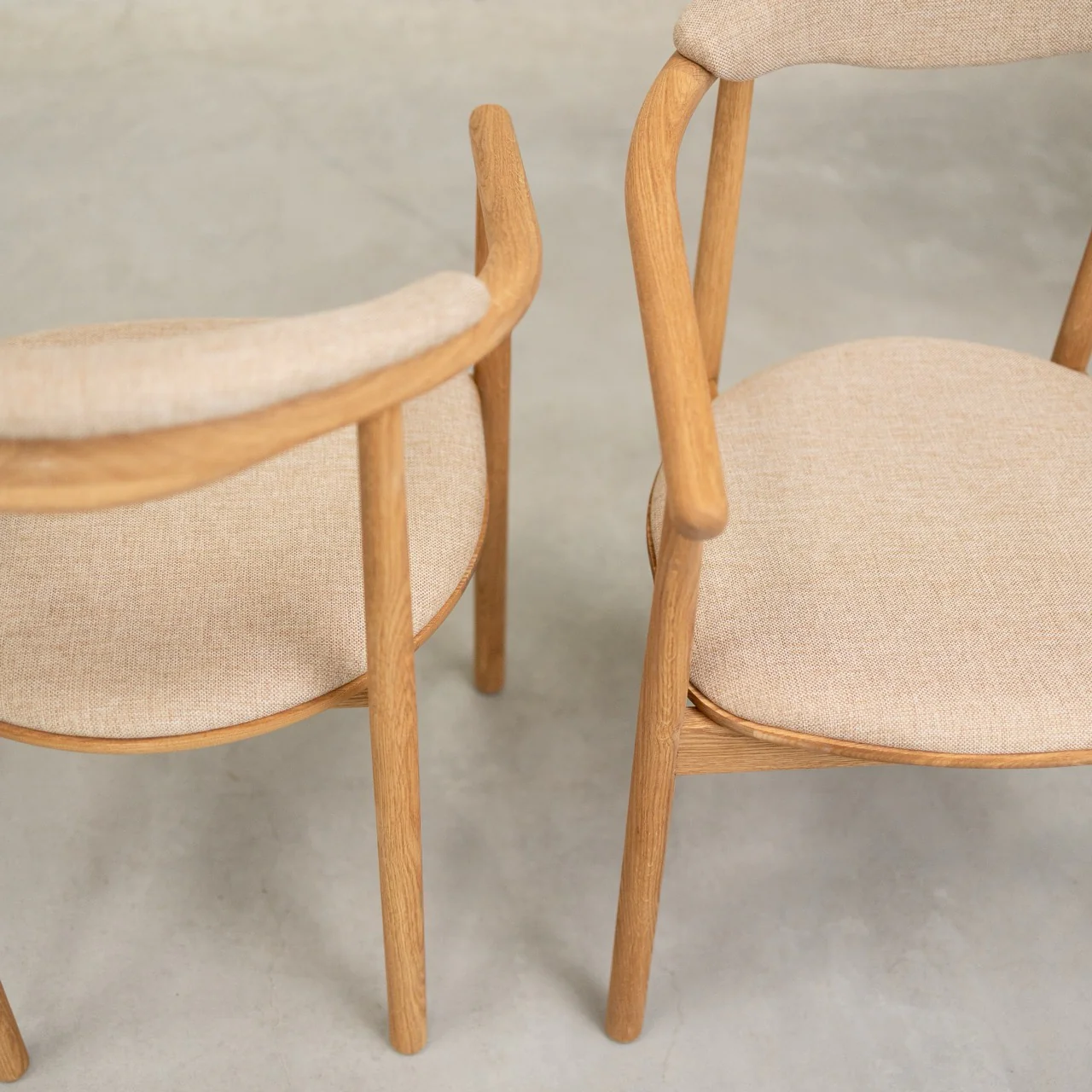 Chaise en bois massif de chêne Lord, revêtement - Lot de 2 ou 4 chaises - NordicStory - Image 3