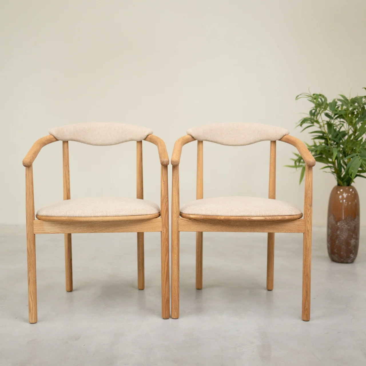 Chaise en bois massif de chêne Lord, revêtement - Lot de 2 ou 4 chaises - NordicStory - Image 7