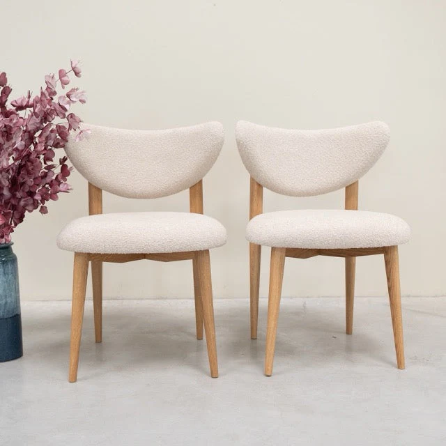 Chaise en bois massif de chêne Nube - Lot de 2 ou 4 chaises - NordicStory - Image 3