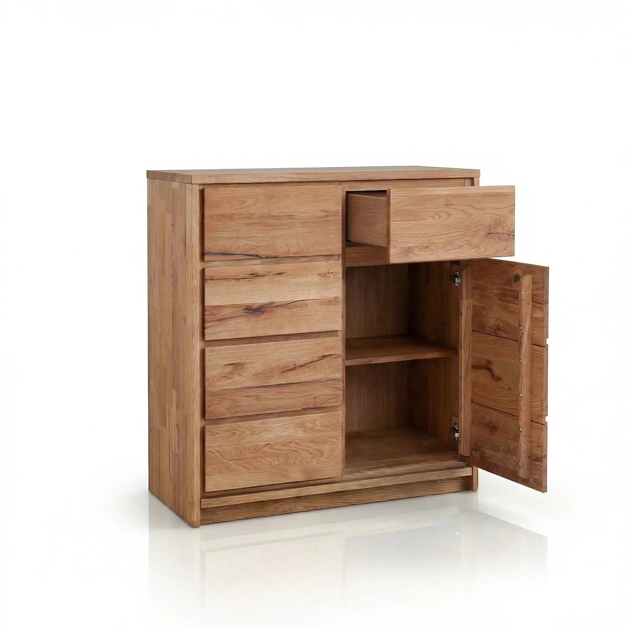 Buffet commode en bois massif de chêne Oregon 2.2 - NordicStory - Image 3