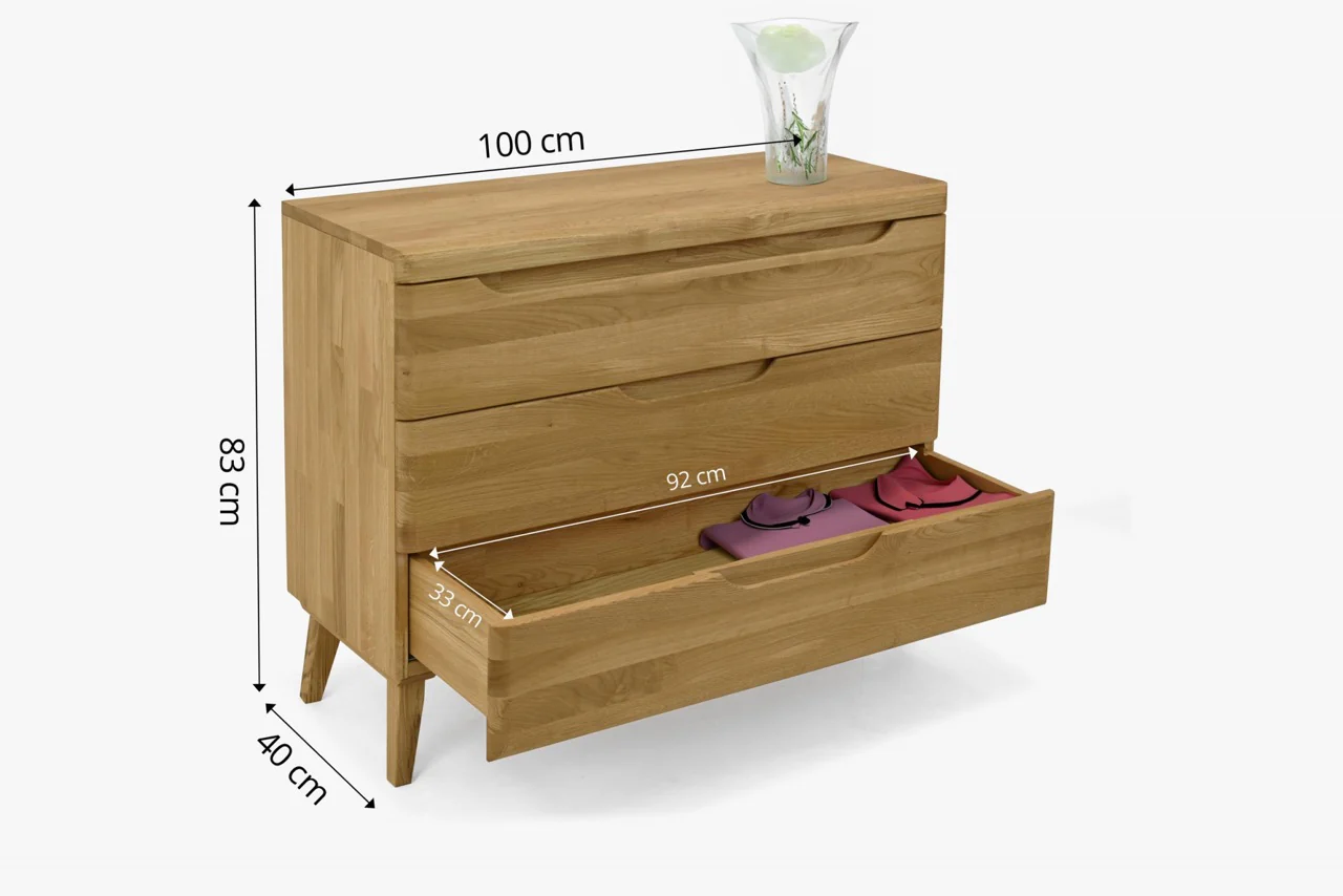 Commode en bois massif de chêne Milan - NordicStory - Image 6