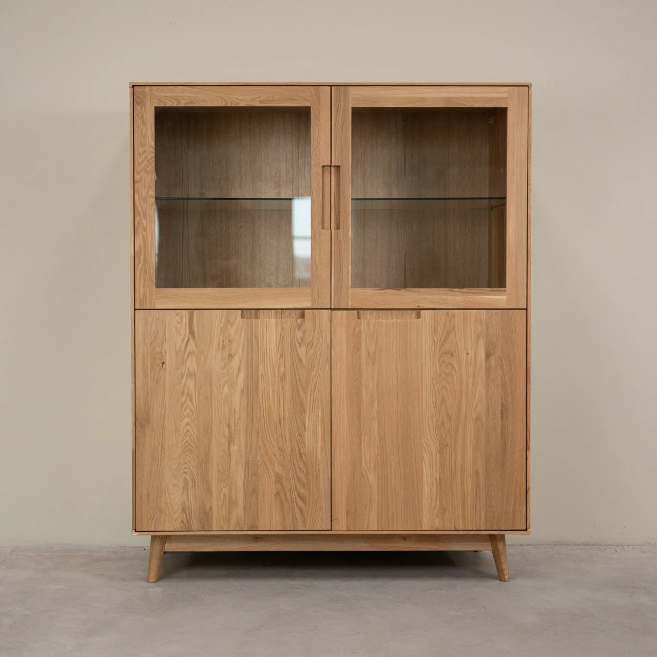 Buffet vitrine en bois massif de chêne Escandi Atelier 3 - NordicStory - Image 3