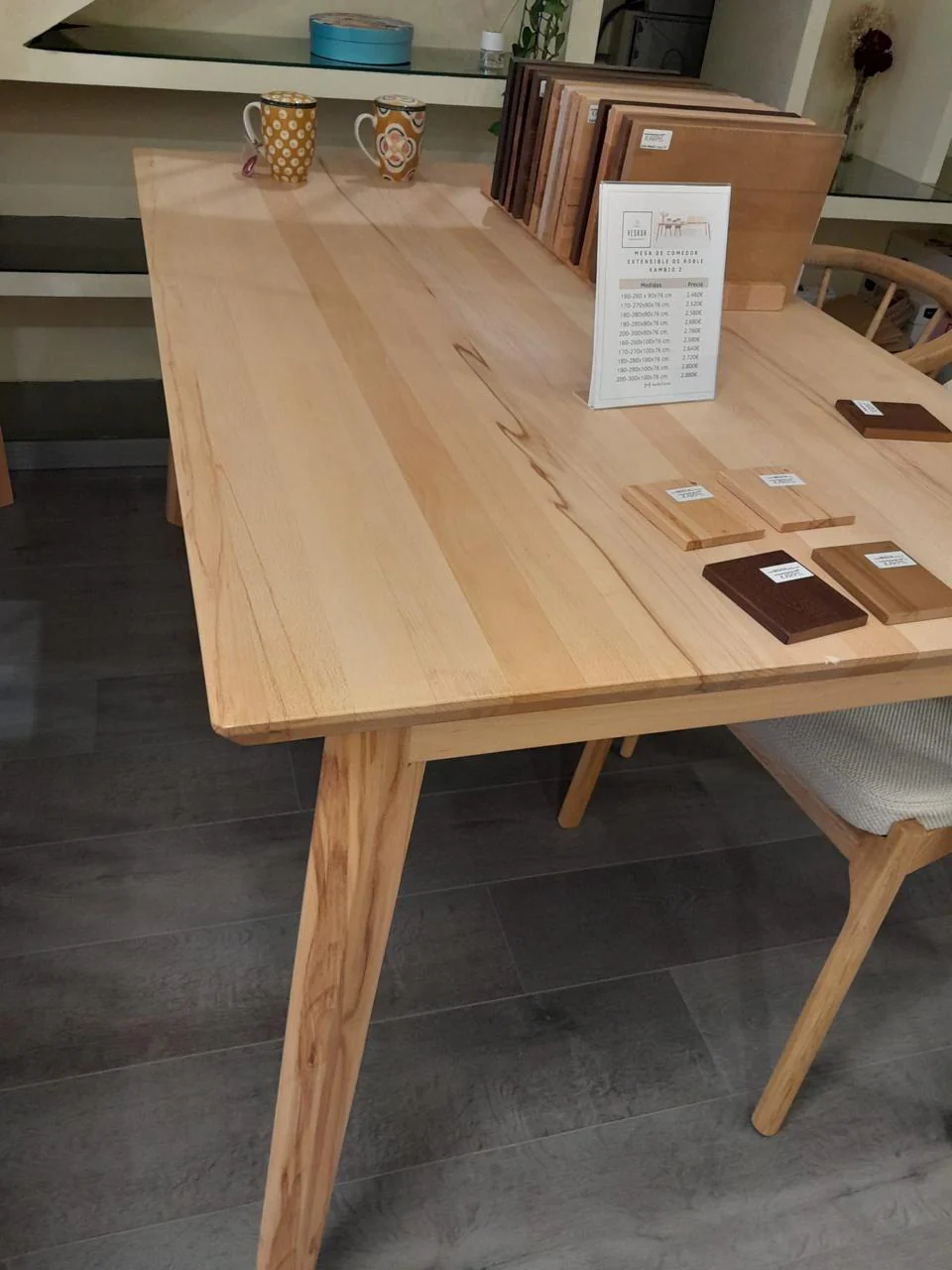 Table à manger extensible en bois massif avec 2 rallonges KAMBIO 2 - VESKOR - Image 11