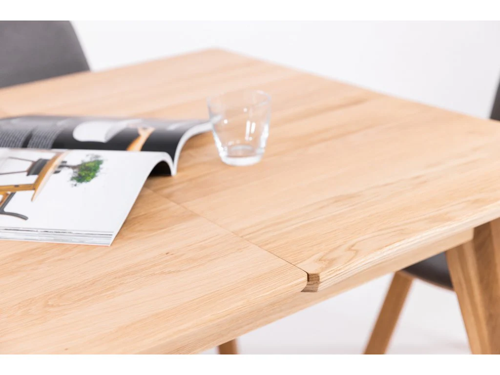 Table à manger extensible en bois massif avec 2 rallonges KAMBIO 2 - VESKOR - Image 6
