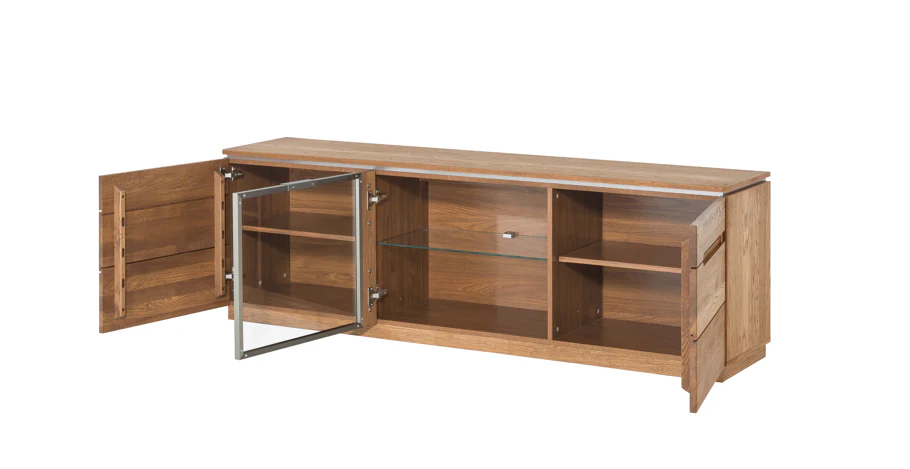 Meuble TV ou buffet en bois de chêne Monténégro 26 - LoftStory - Image 3