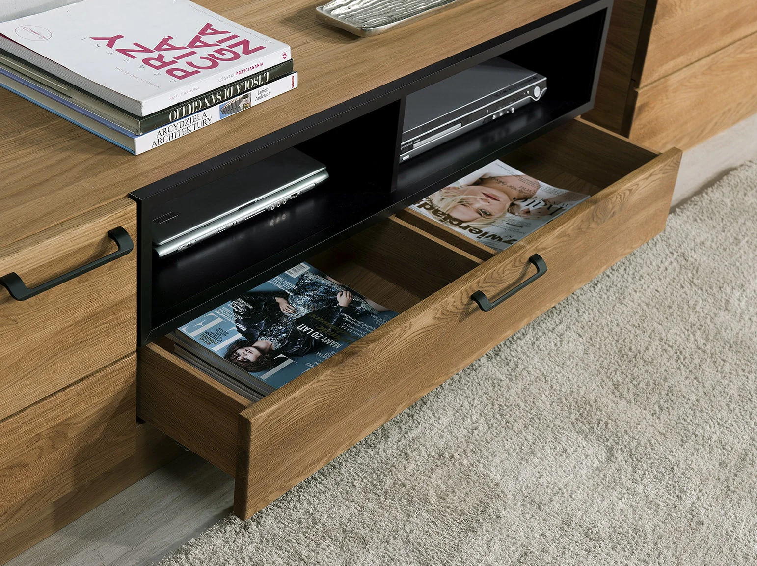 Meuble TV en bois de chêne Mozaik 25 - LoftStory - Image 3