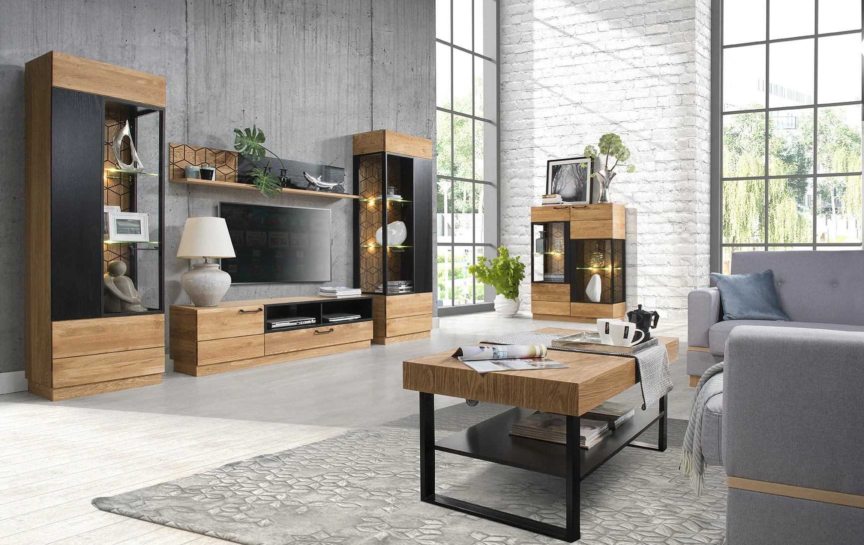 Vitrine en bois de chêne Mozaik 10 - LoftStory - Image 8