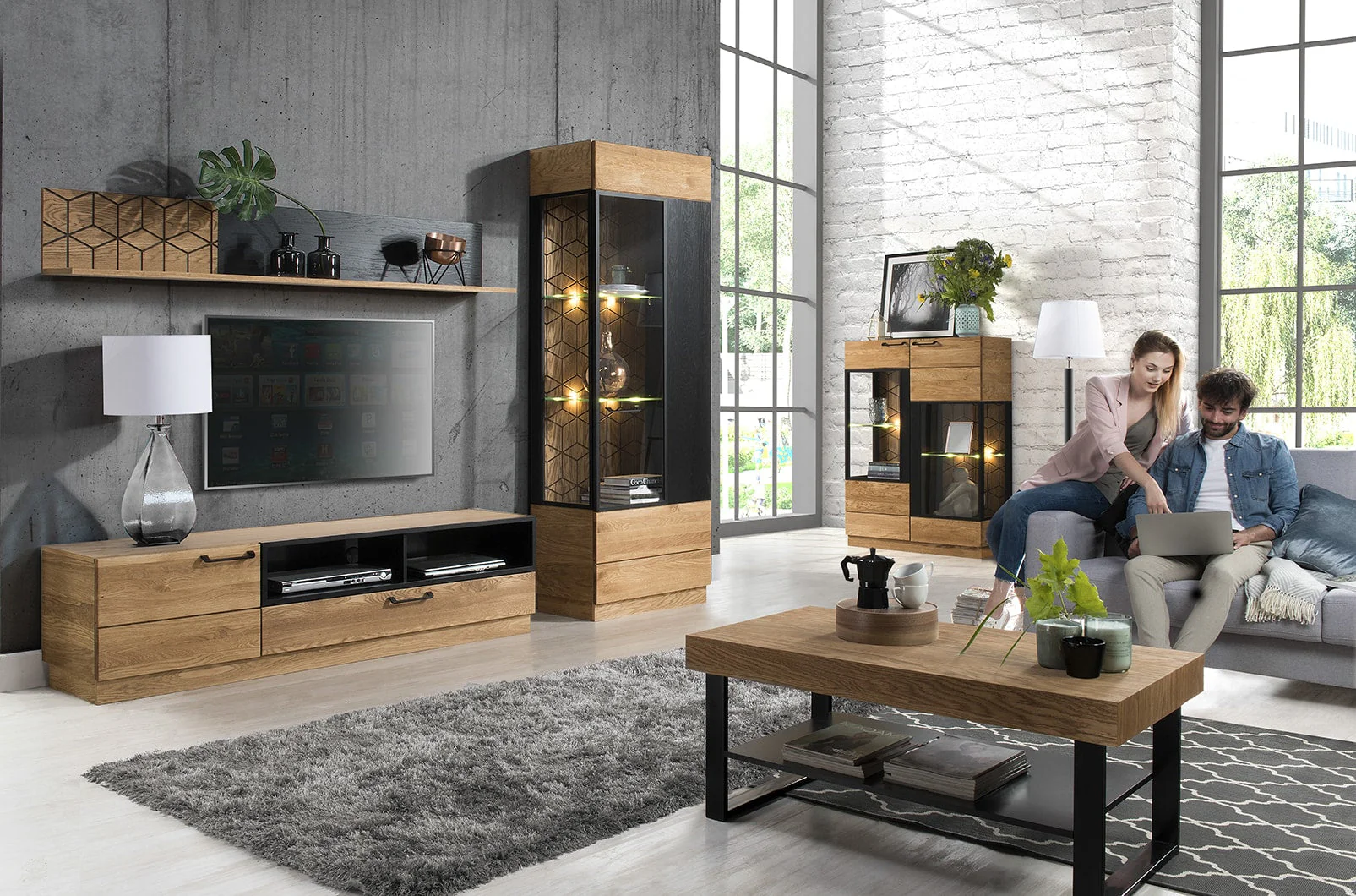 Vitrine en bois de chêne Mozaik 15 - LoftStory - Image 3