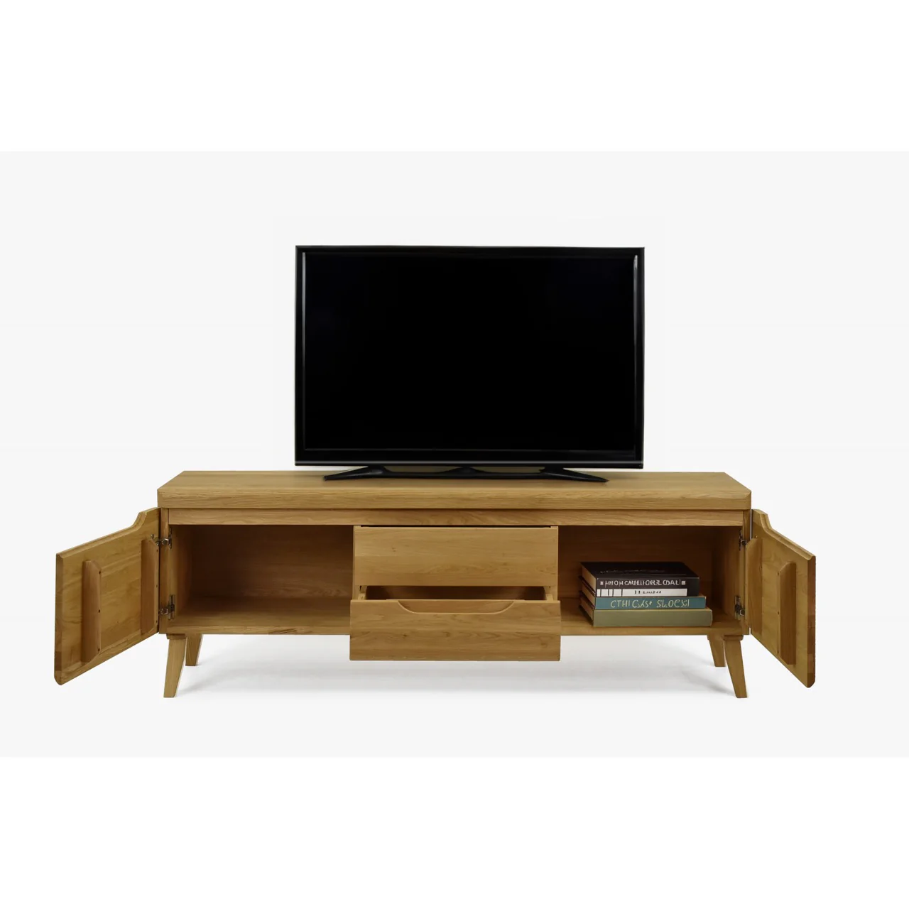 Meuble TV en bois massif de chêne Milan - NordicStory - Image 8