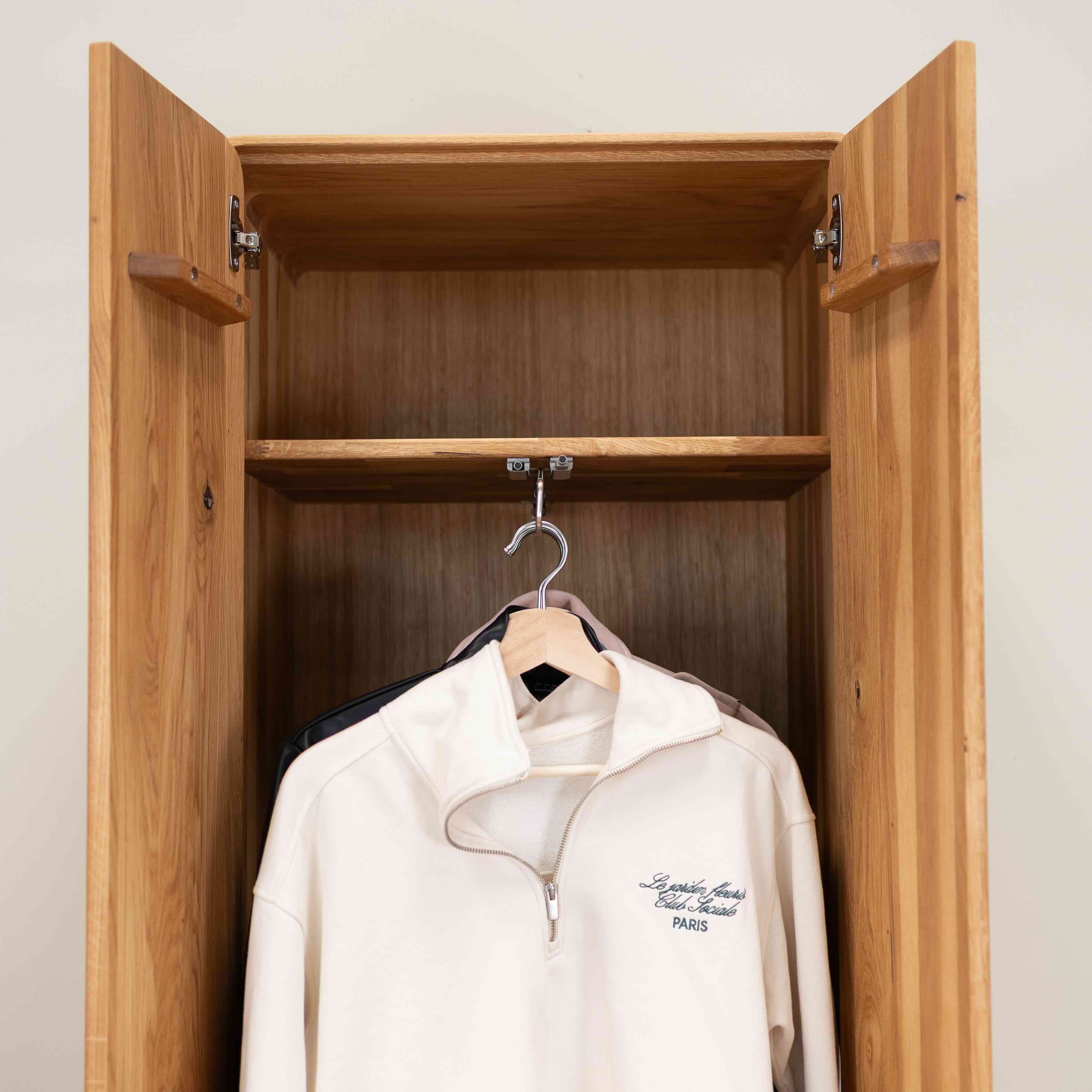 Armoire 2 portes en bois massif de chêne Genève - NordicStory - Image 10