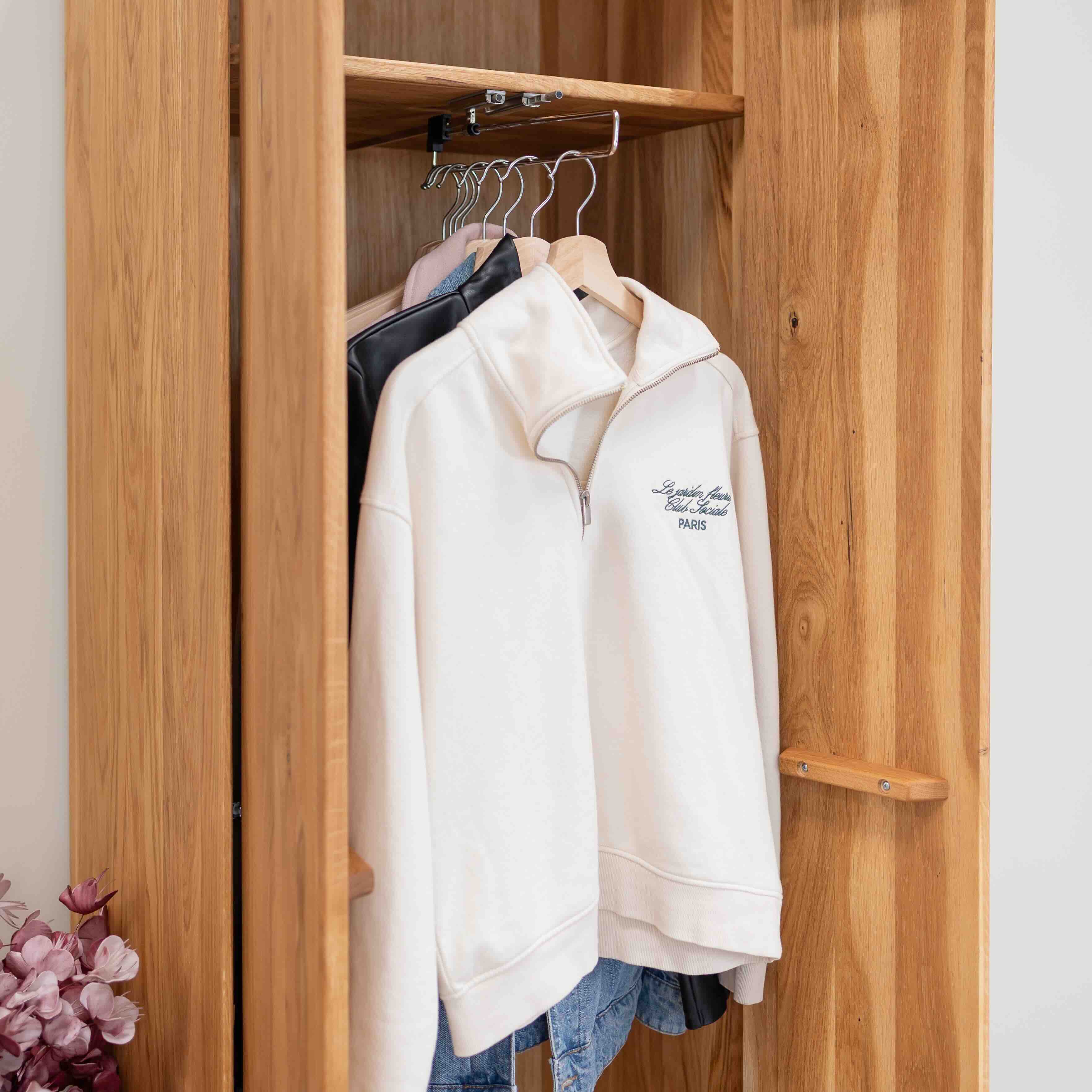 Armoire 2 portes en bois massif de chêne Genève - NordicStory - Image 12