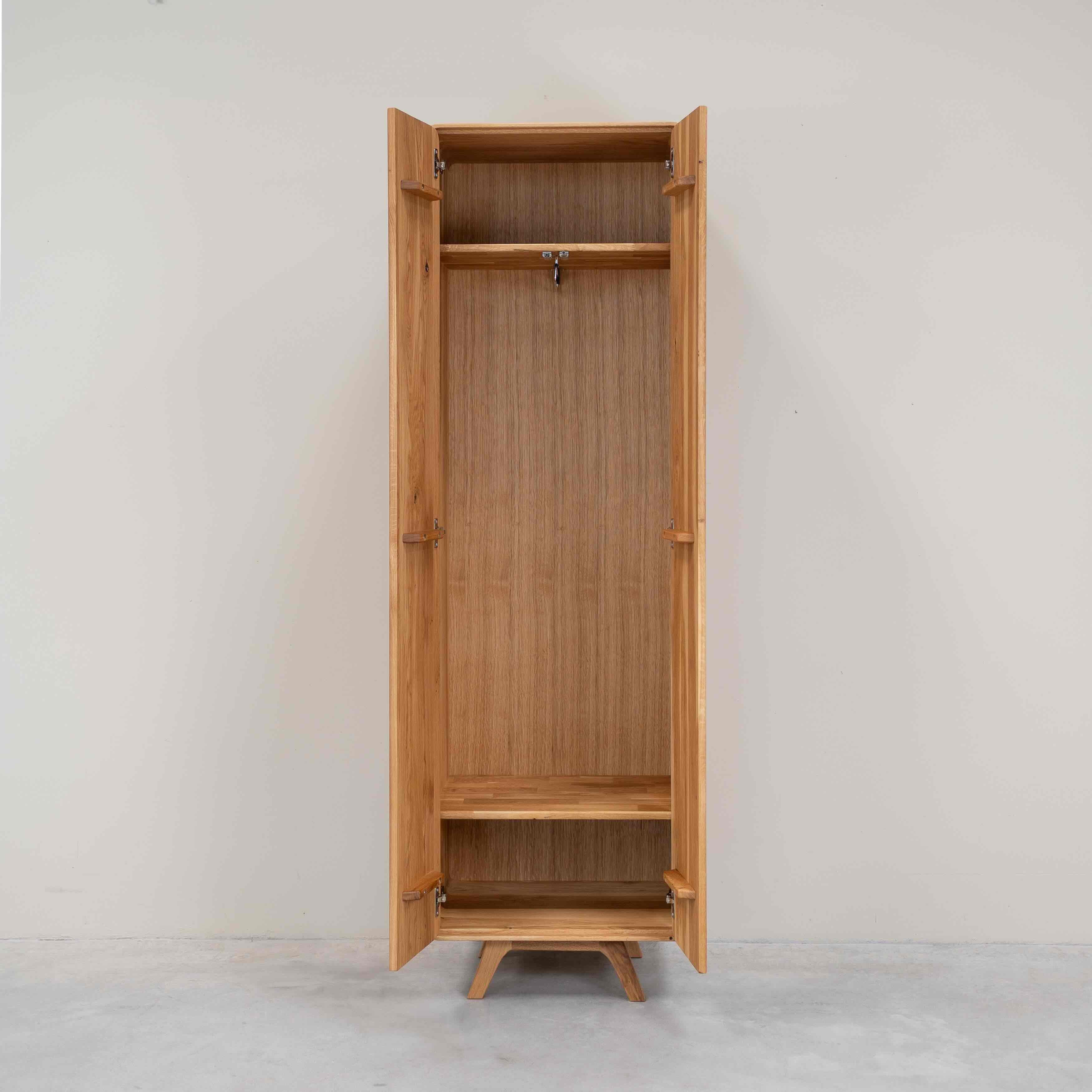 Armoire 2 portes en bois massif de chêne Genève - NordicStory - Image 4