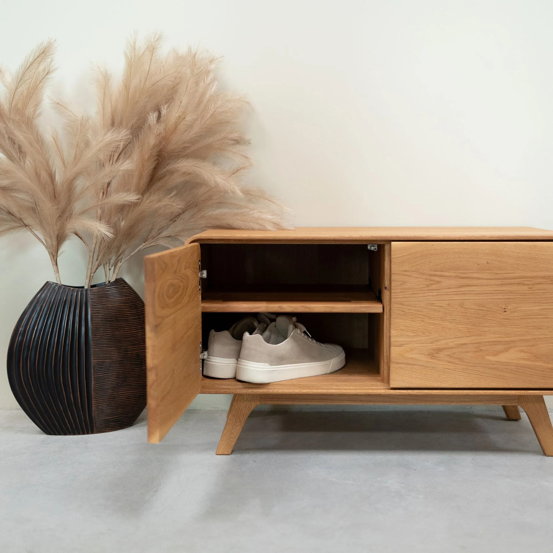 Banc avec rangement en bois massif de chêne Genève - NordicStory - Image 6