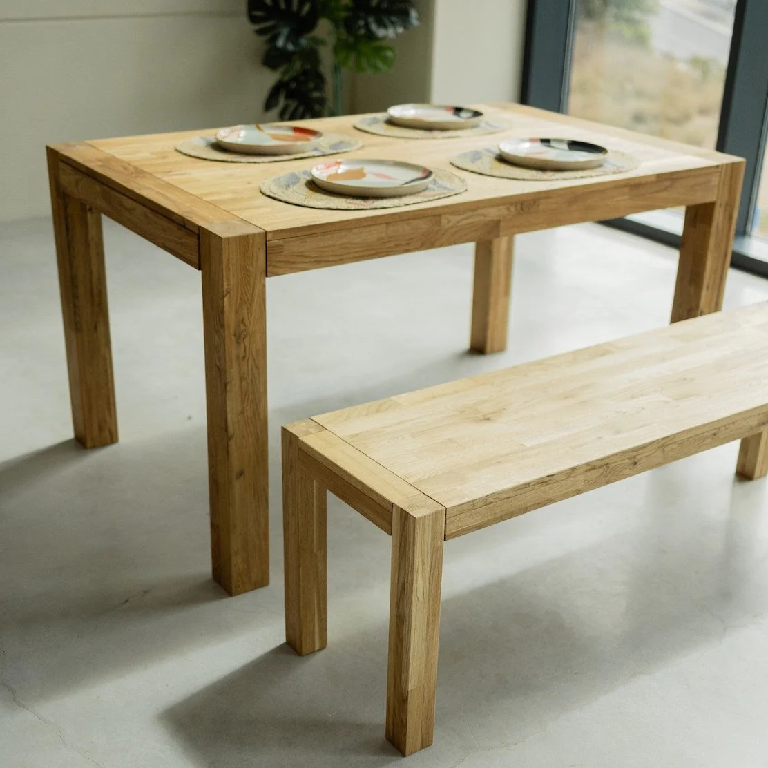 Banc rustique en bois massif de chêne Provence - NordicStory - Image 3