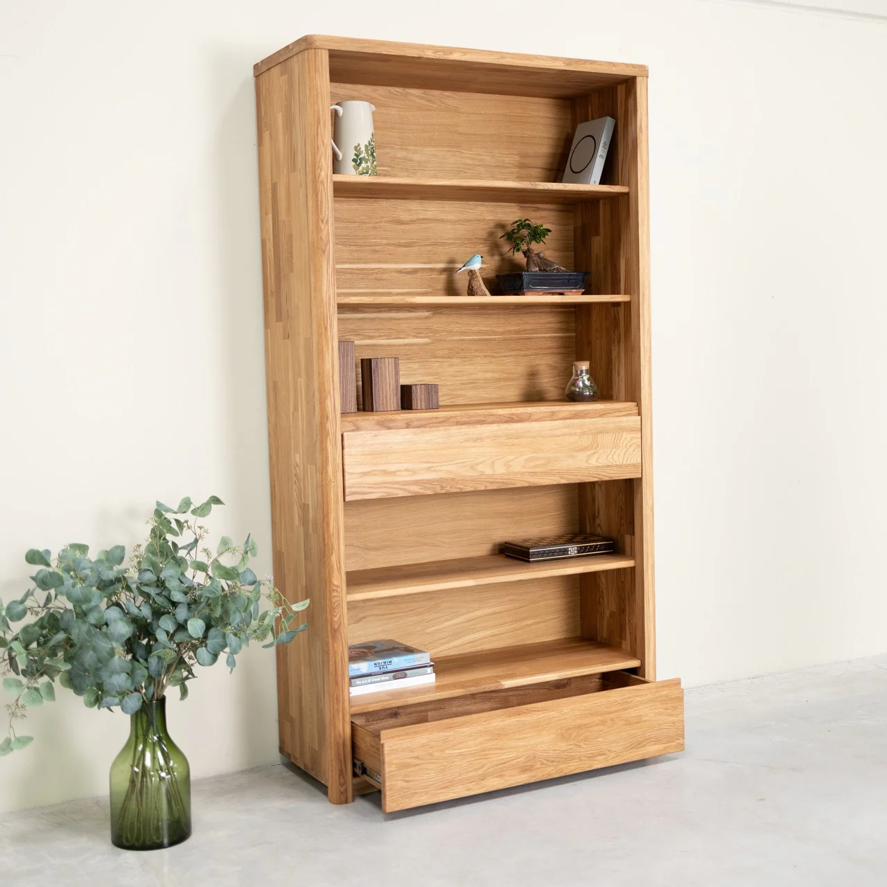 Bibliothèque en bois massif de chêne Elsa 2 - NordicStory - Image 3