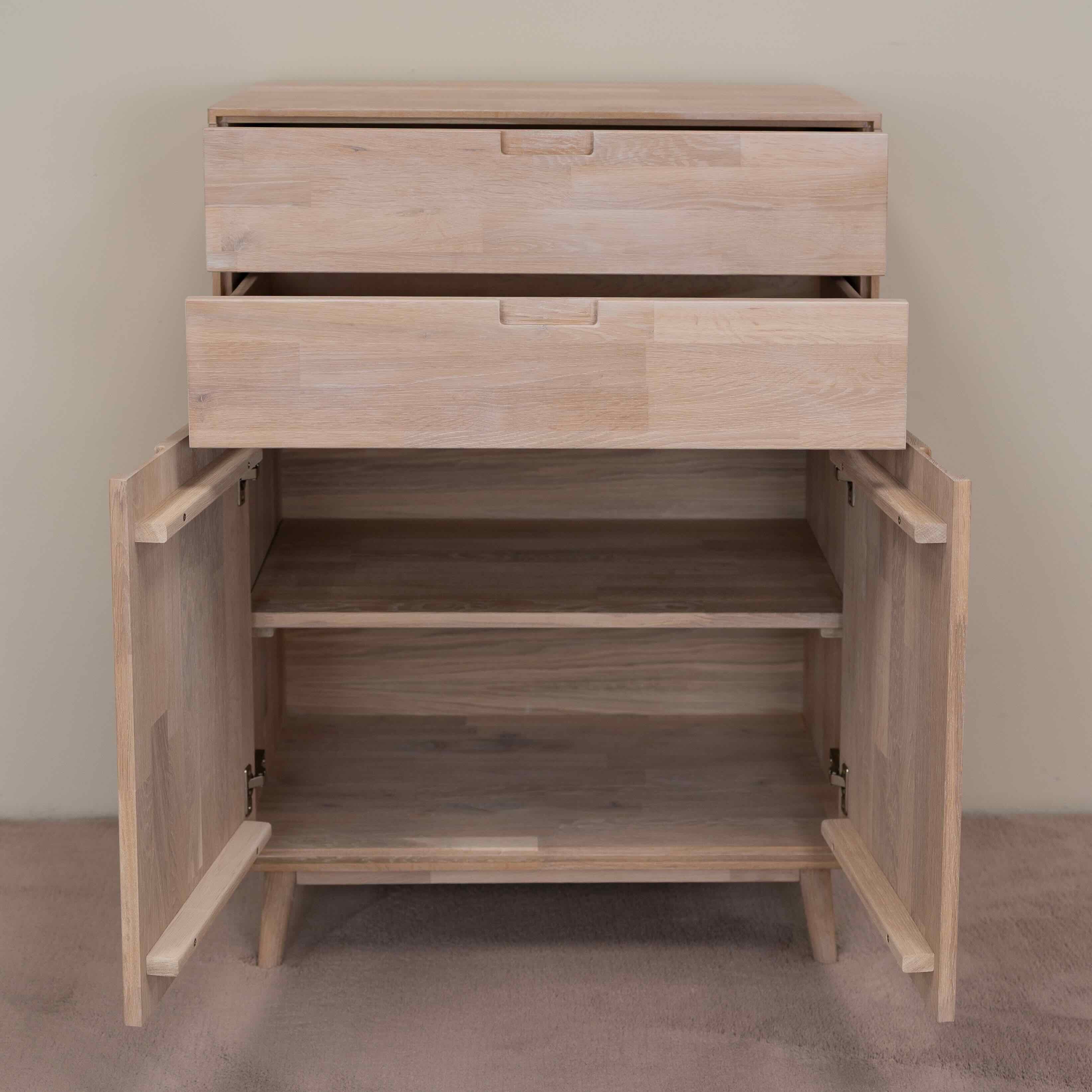 Buffet commode en bois massif de chêne Escandi 2 - NordicStory - Image 13