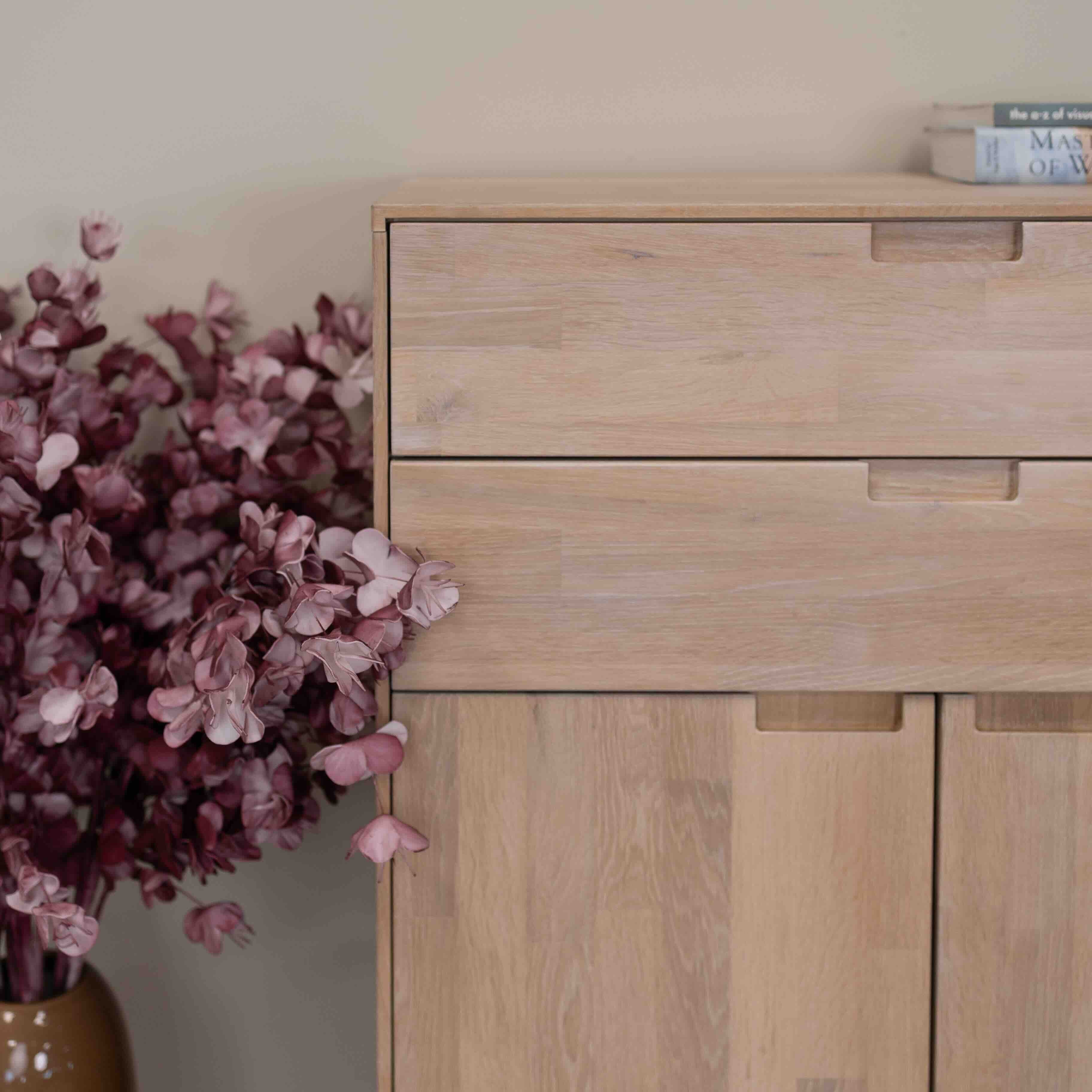 Buffet commode en bois massif de chêne Escandi 2 - NordicStory - Image 17