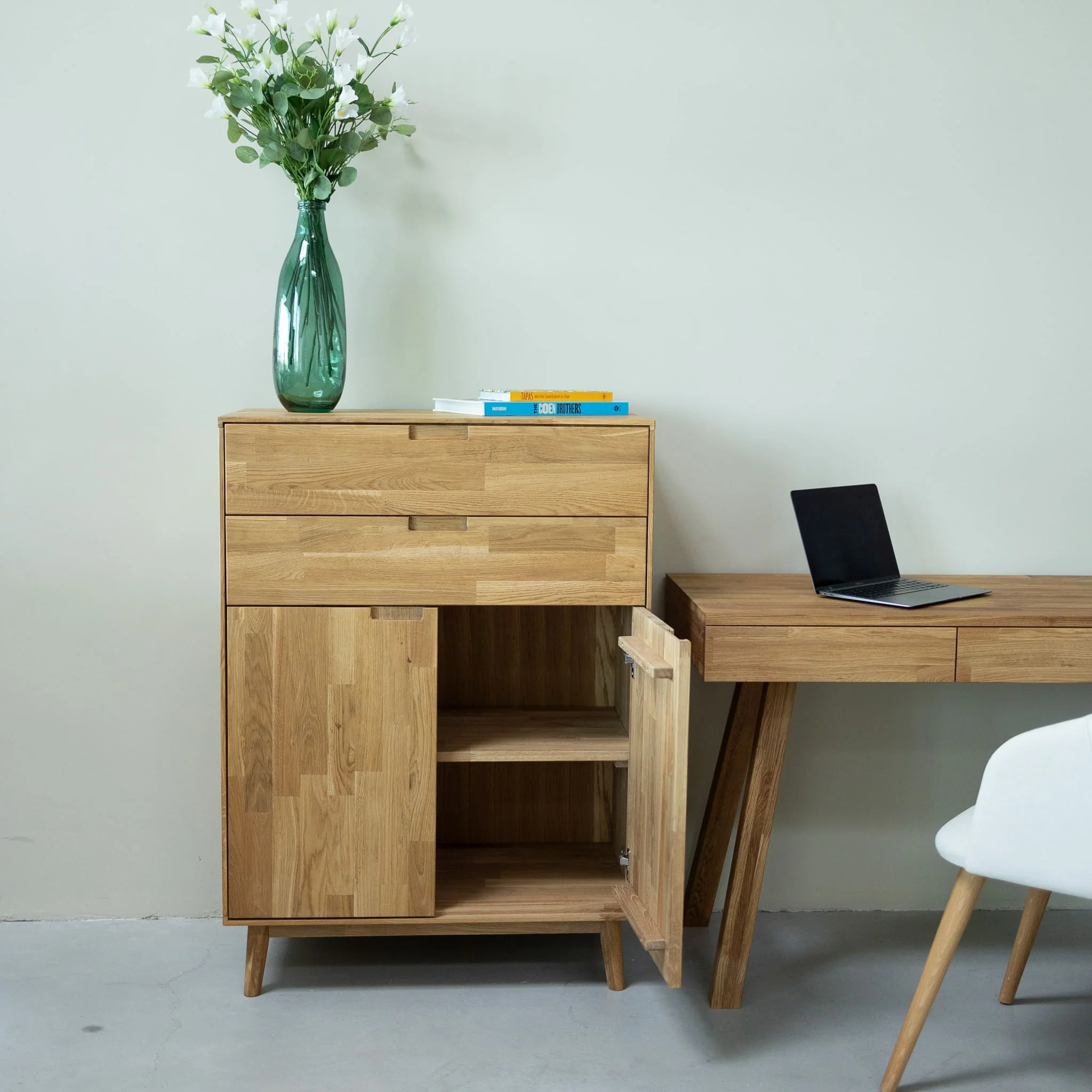 Buffet commode en bois massif de chêne Escandi 2 - NordicStory - Image 7