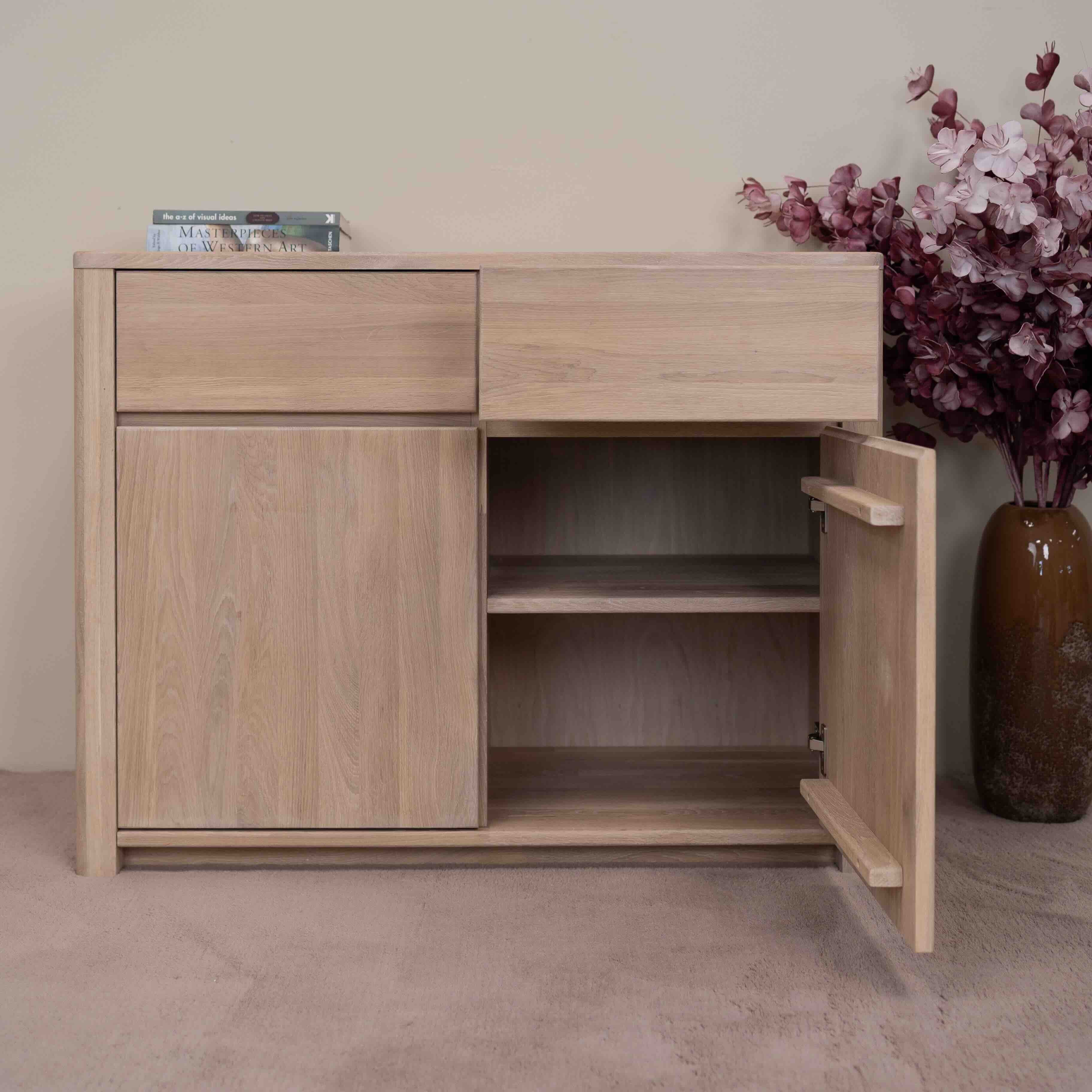 Buffet commode en bois massif de chêne Elsa 2 - NordicStory - Image 3