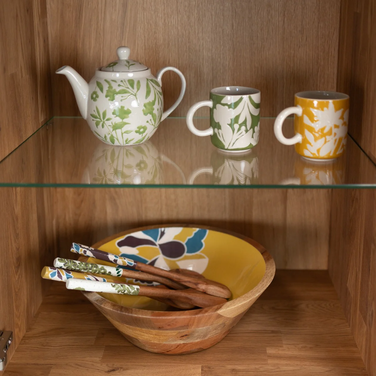 Buffet vitrine en bois massif de chêne Escandi 3 - NordicStory - Image 13