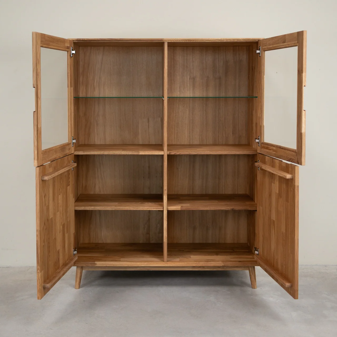 Buffet vitrine en bois massif de chêne Escandi 3 - NordicStory - Image 4