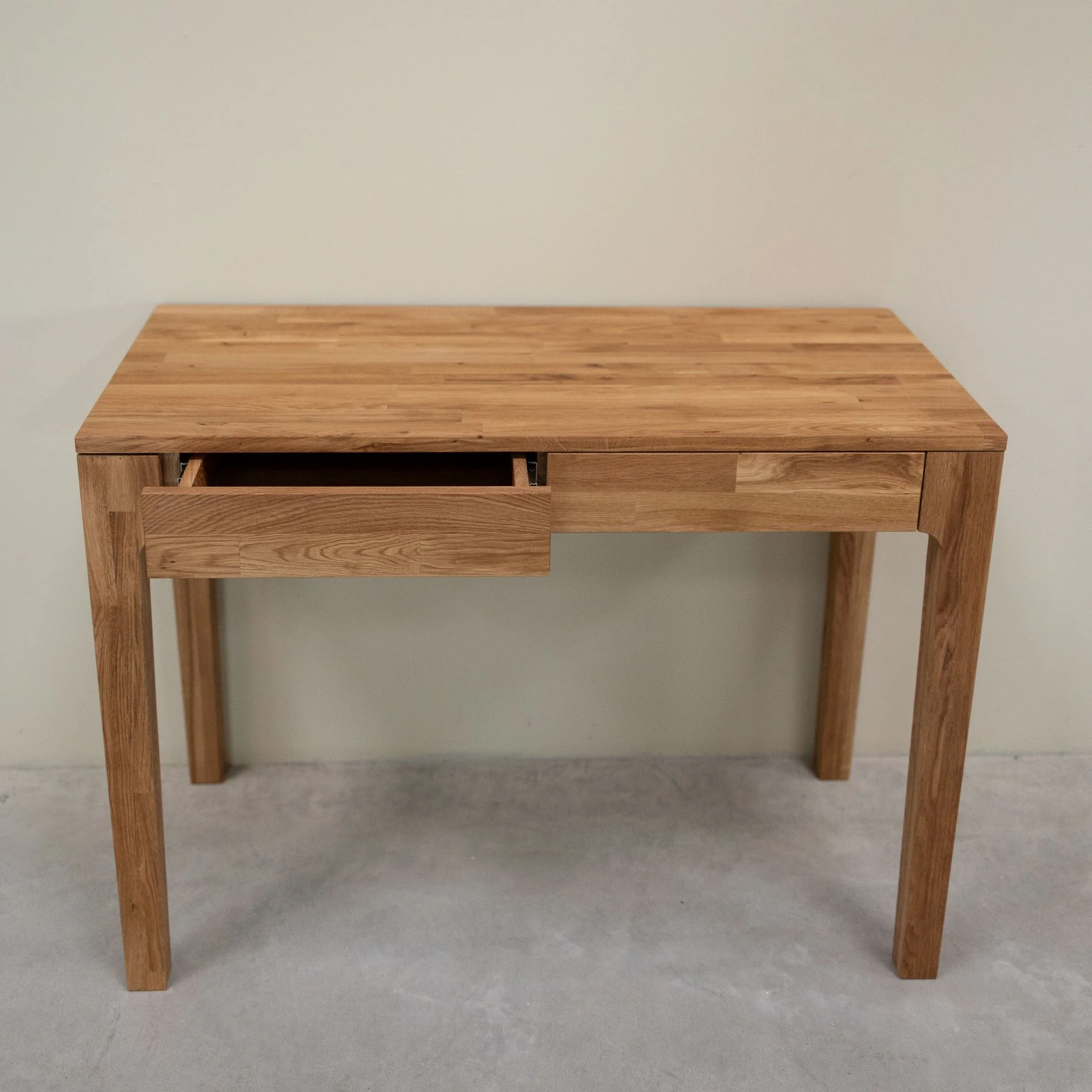 Bureau console en bois massif de chêne Axel I - NordicStory - Image 5