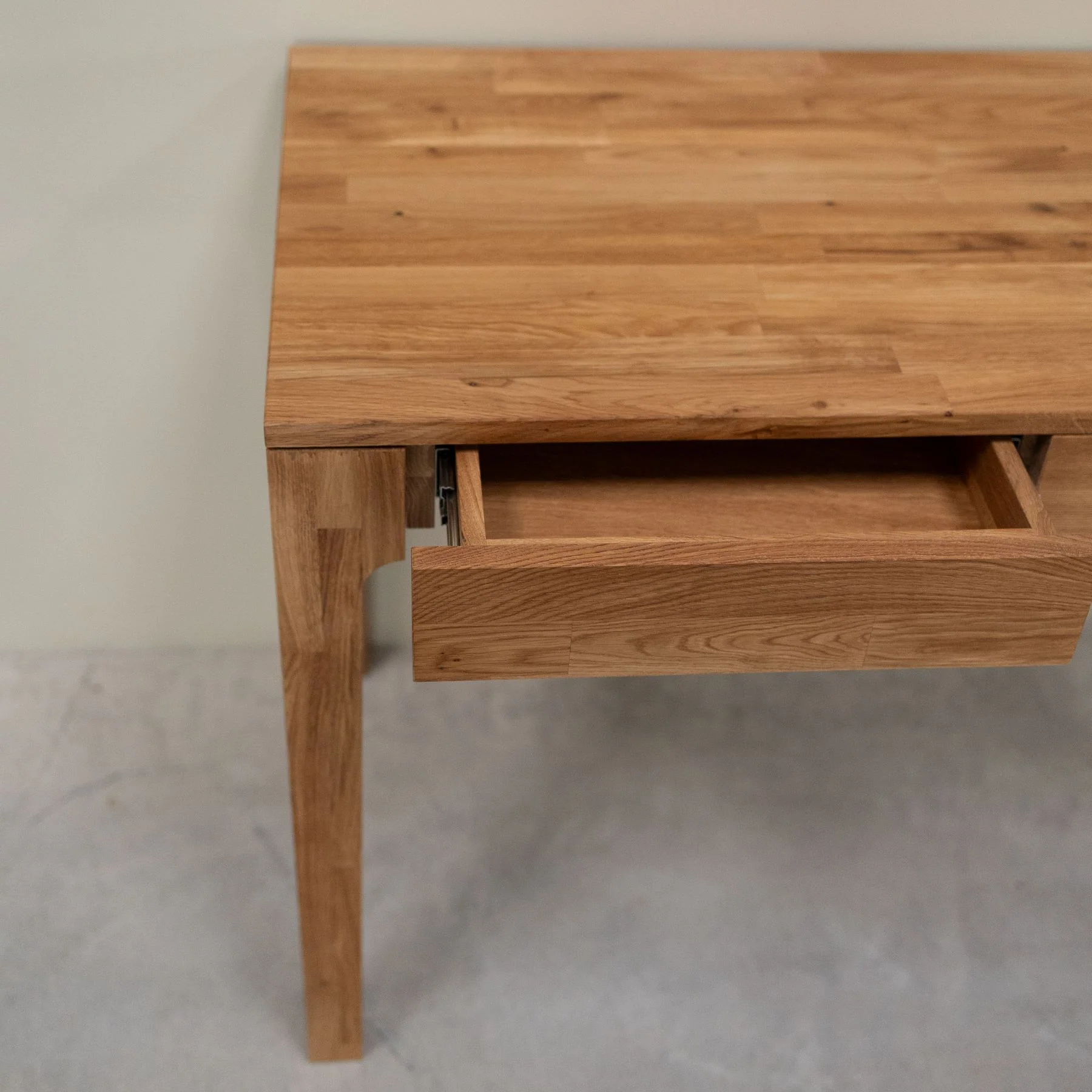 Bureau console en bois massif de chêne Axel I - NordicStory - Image 6