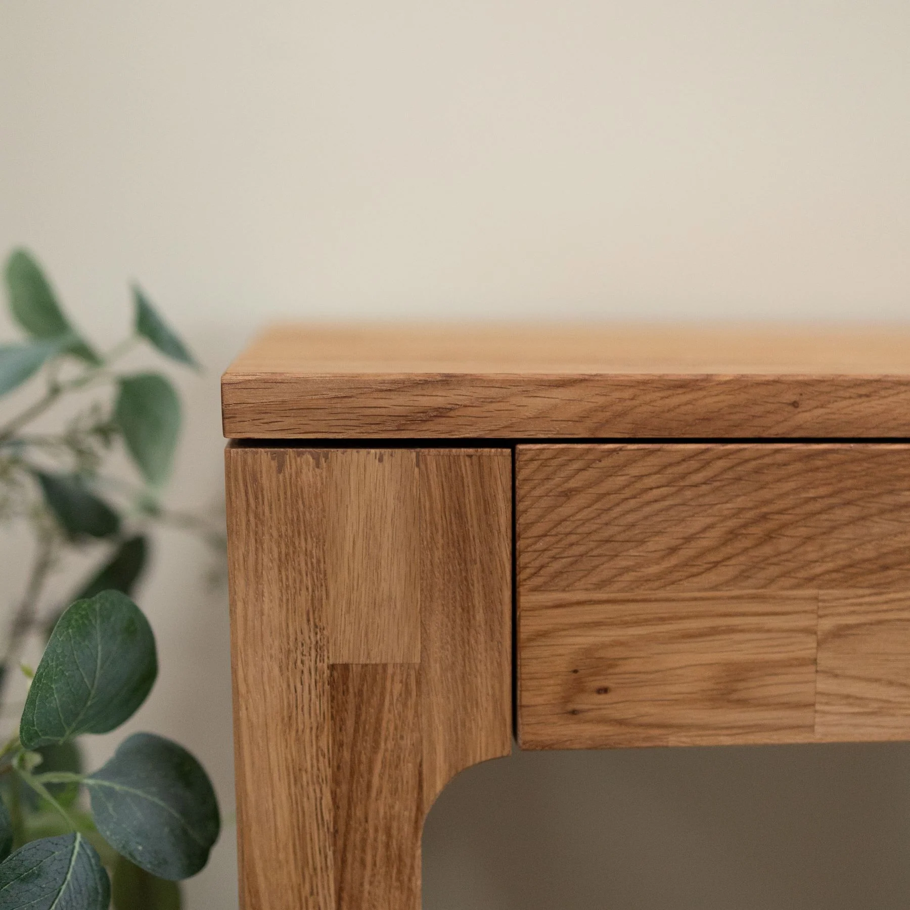 Bureau console en bois massif de chêne Axel I - NordicStory - Image 8