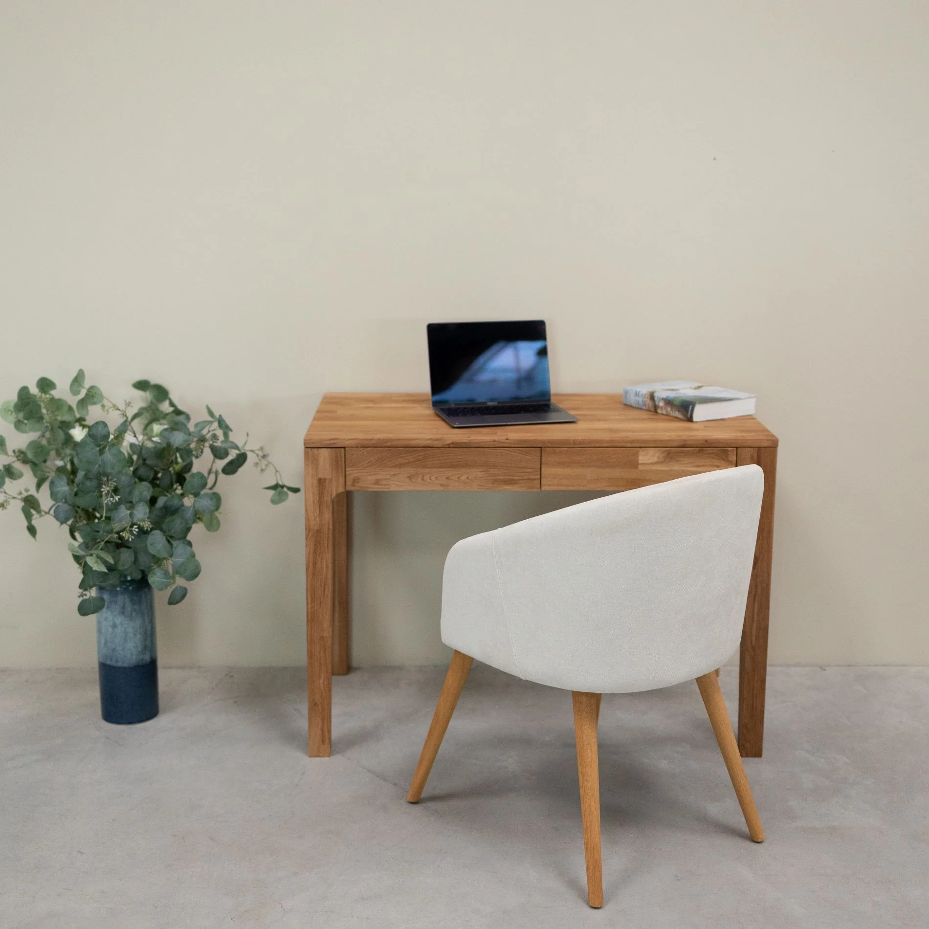 Bureau console en bois massif de chêne Axel I - NordicStory - Image 9