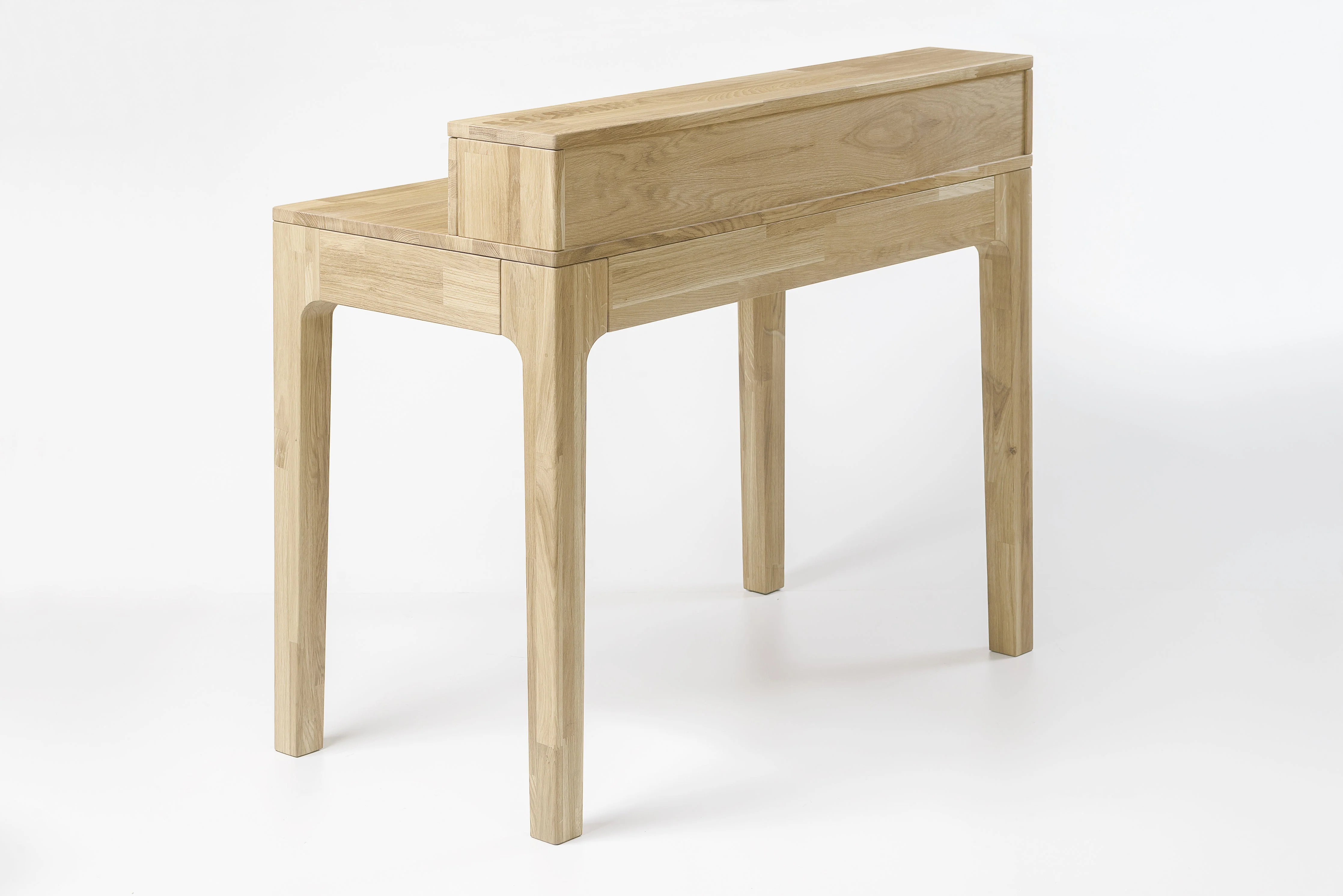Bureau console en bois massif de chêne Axel II – NordicStory - Image 11