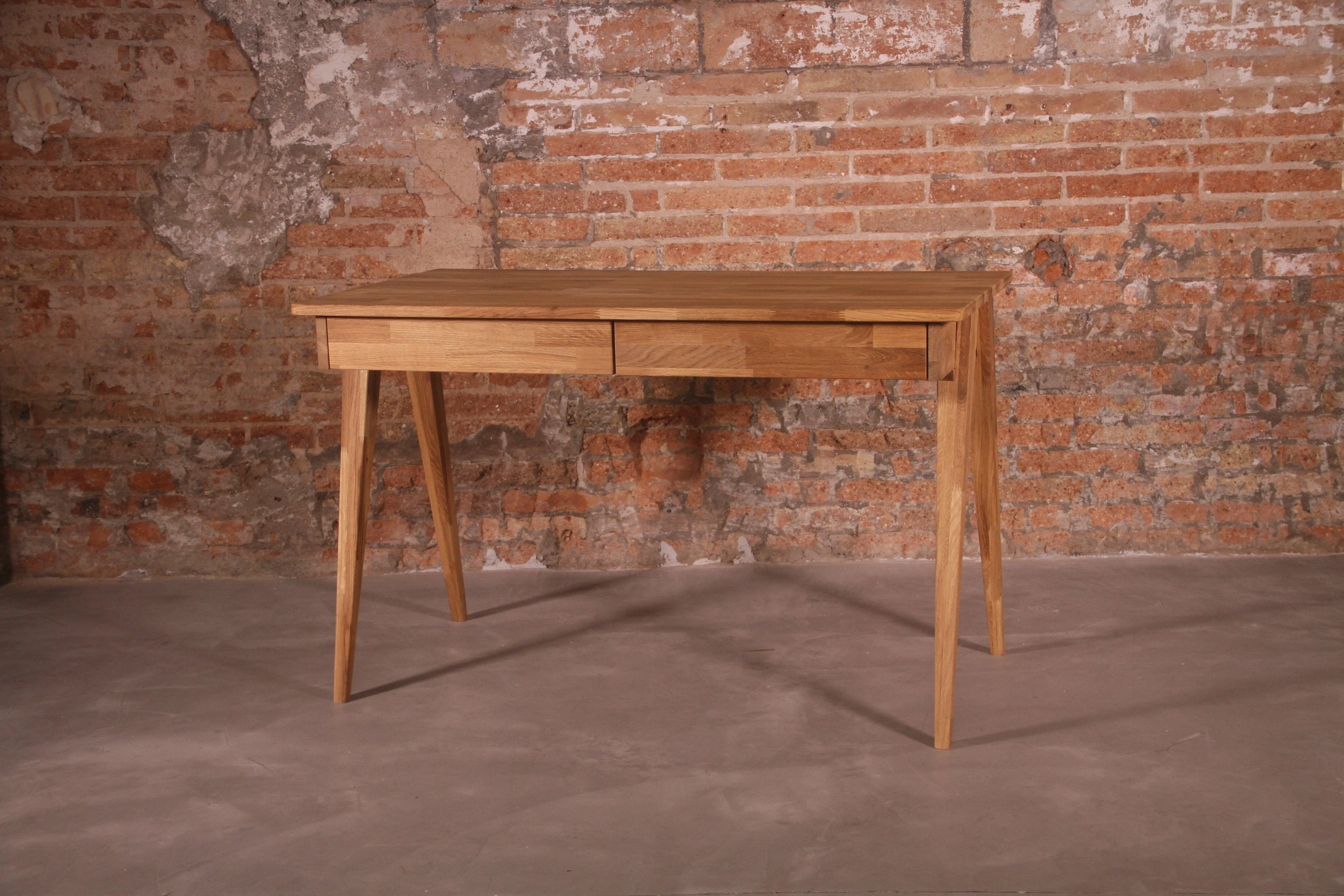 Bureau console en bois massif de chêne Berg - NordicStory - Image 5