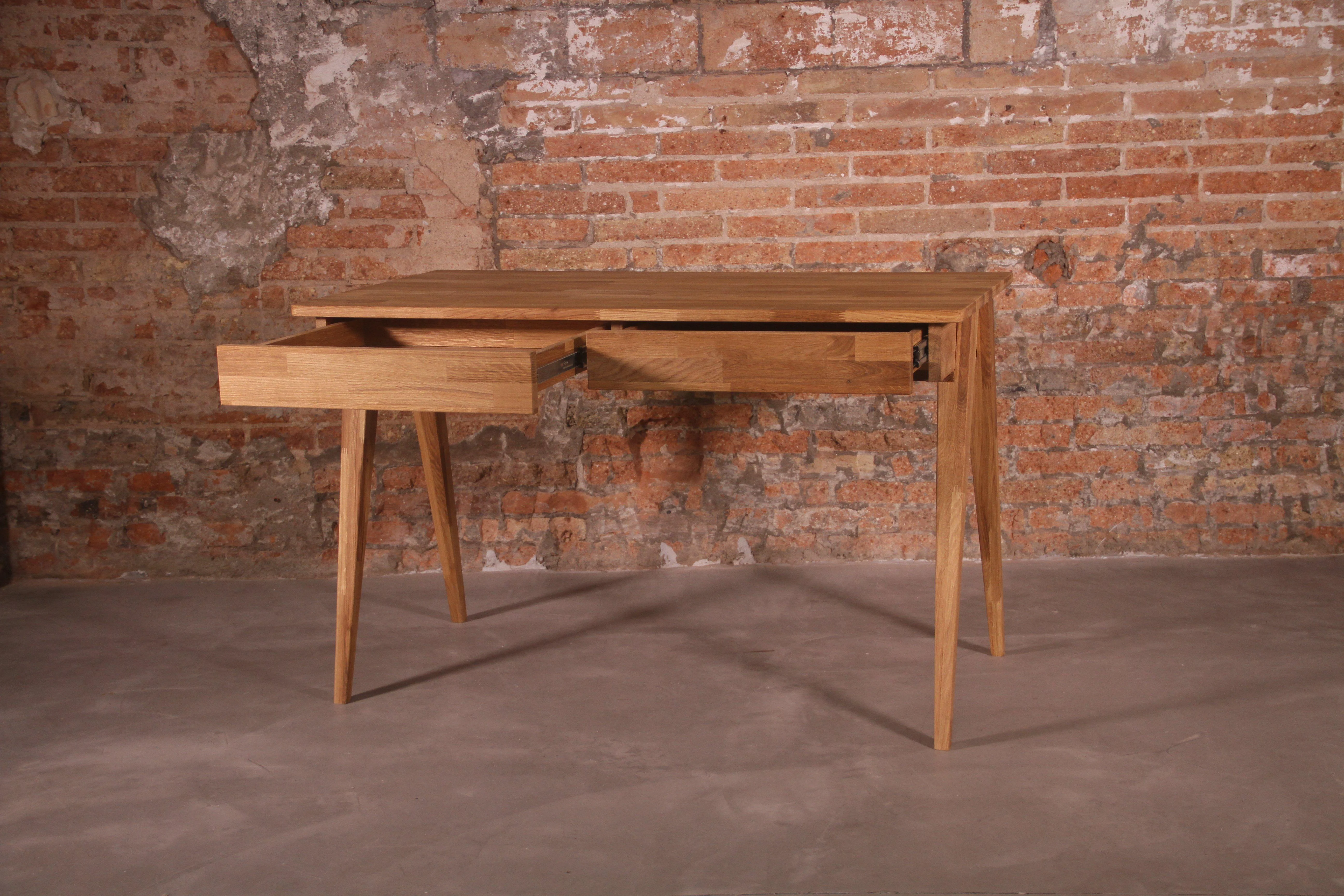 Bureau console en bois massif de chêne Berg - NordicStory - Image 6