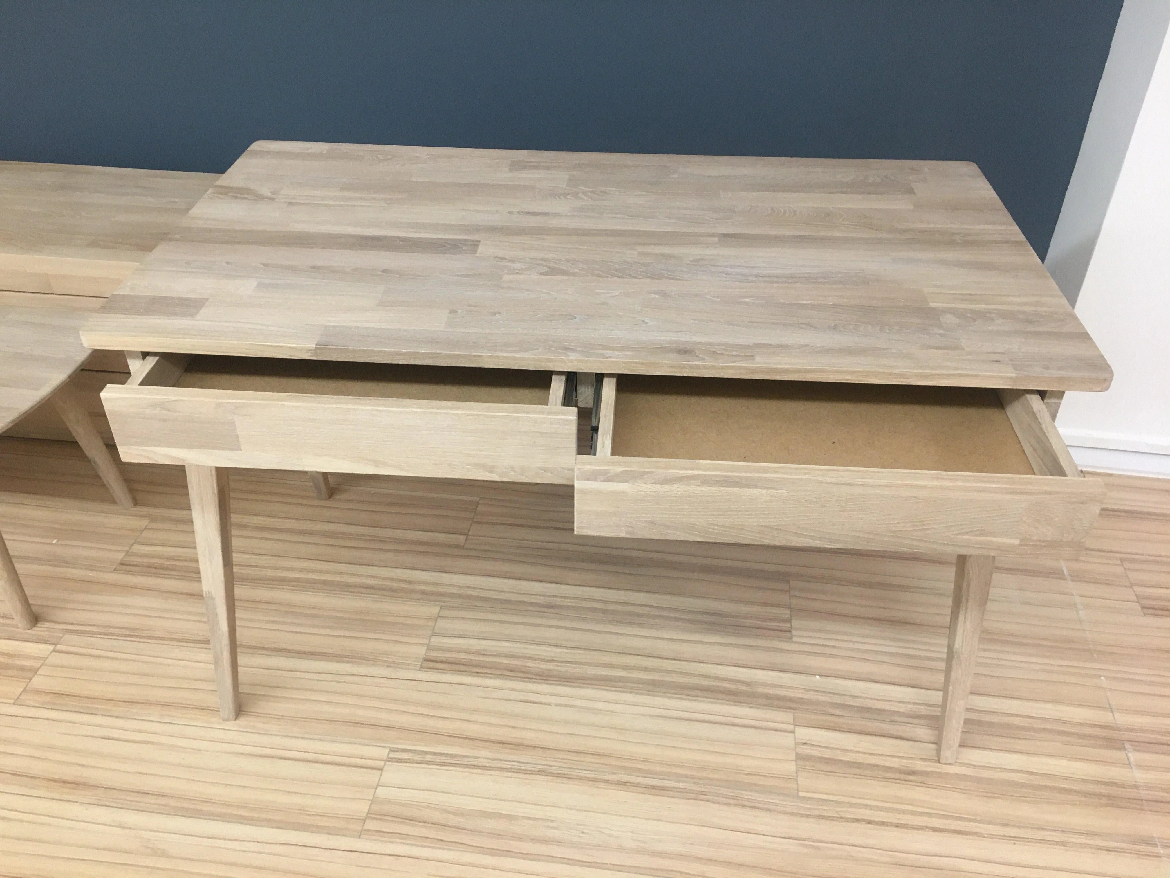 Bureau console en bois massif de chêne Berg - NordicStory - Image 8