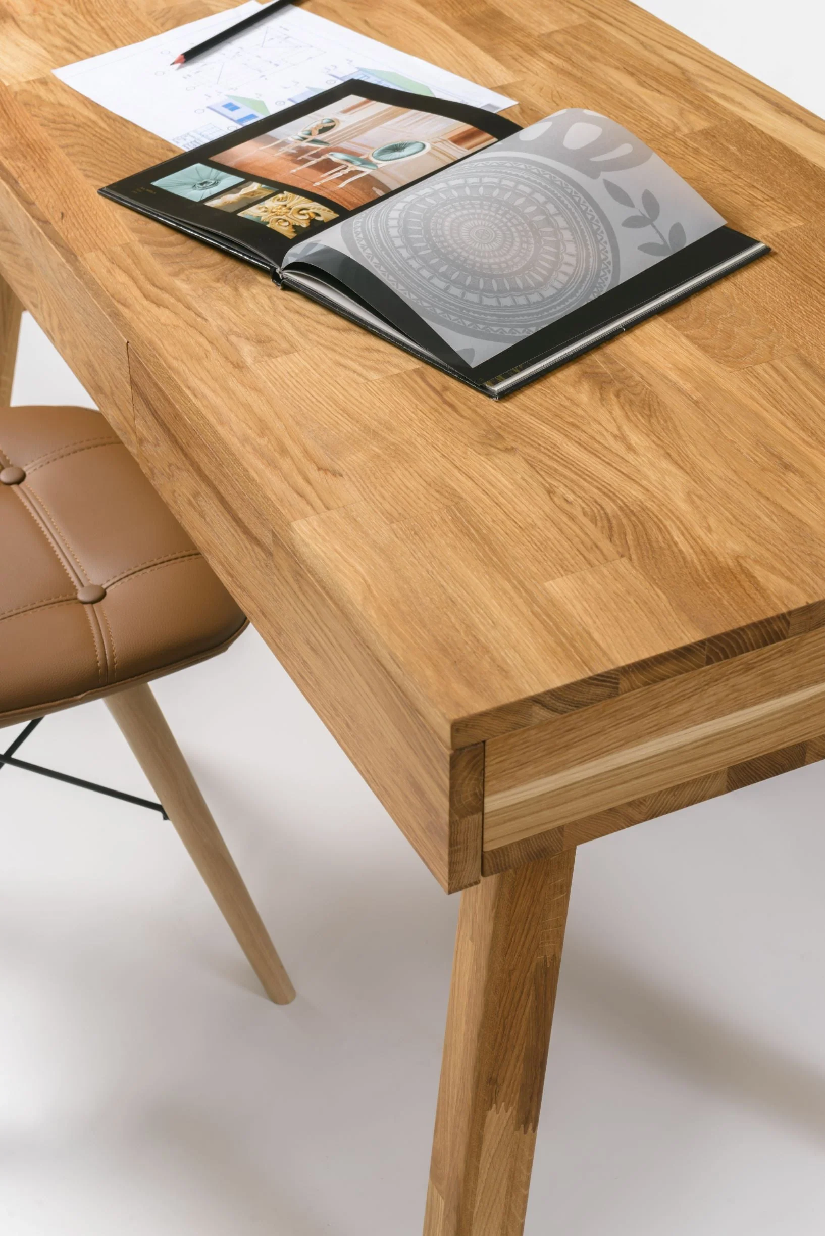 Bureau console en bois massif de chêne Einstein I  - NordicStory - Image 12