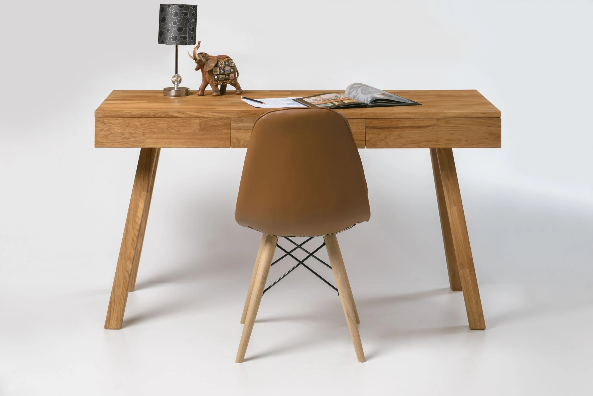 Bureau console en bois massif de chêne Einstein I  - NordicStory - Image 6