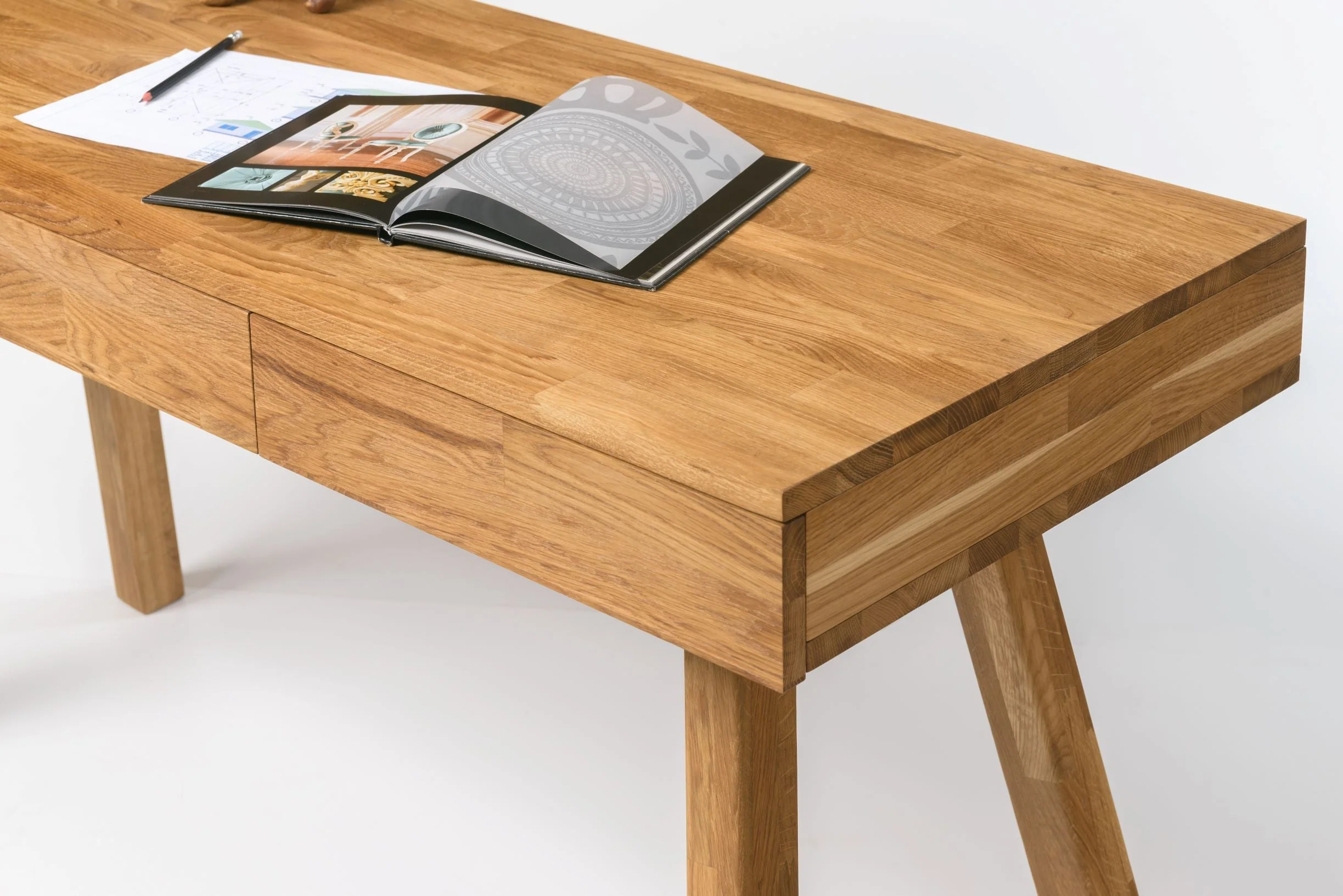 Bureau console en bois massif de chêne Einstein I  - NordicStory - Image 8