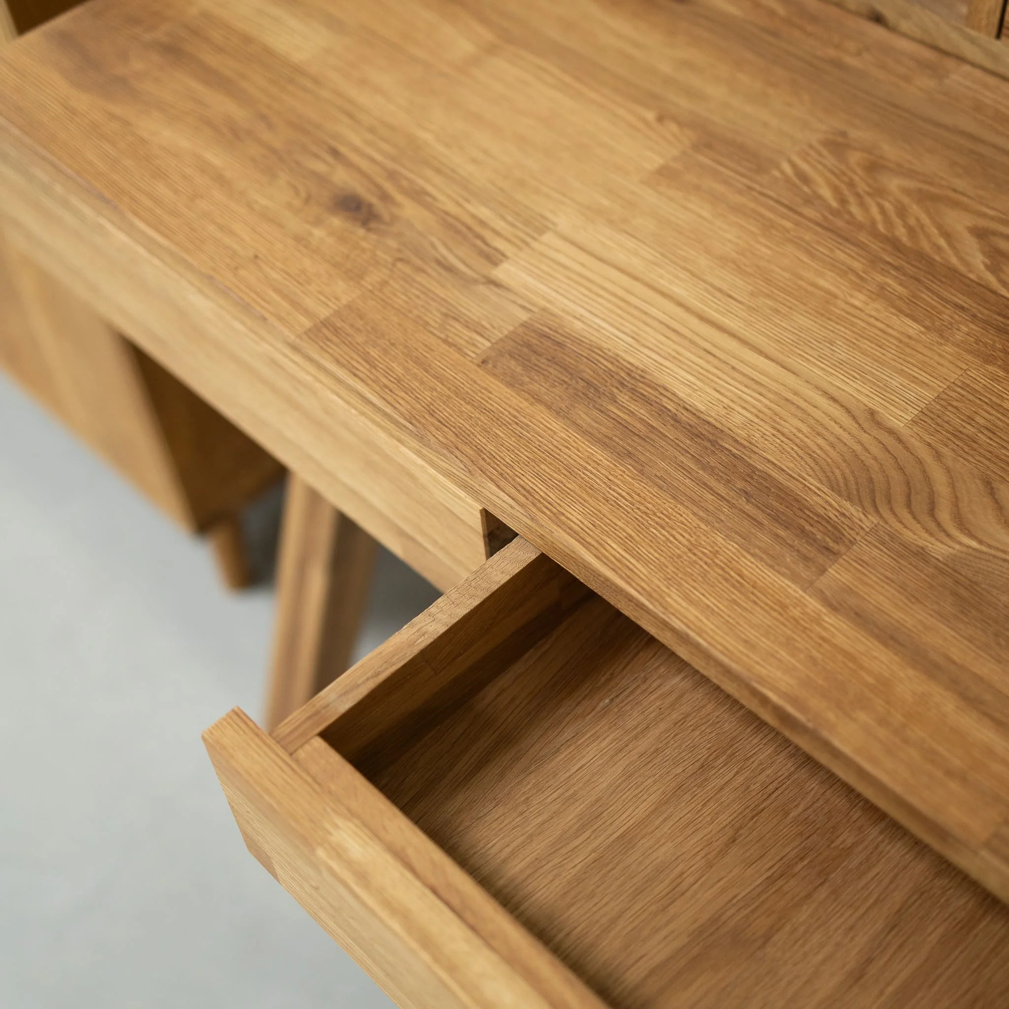 Bureau console en bois massif de chêne Einstein II - NordicStory - Image 8