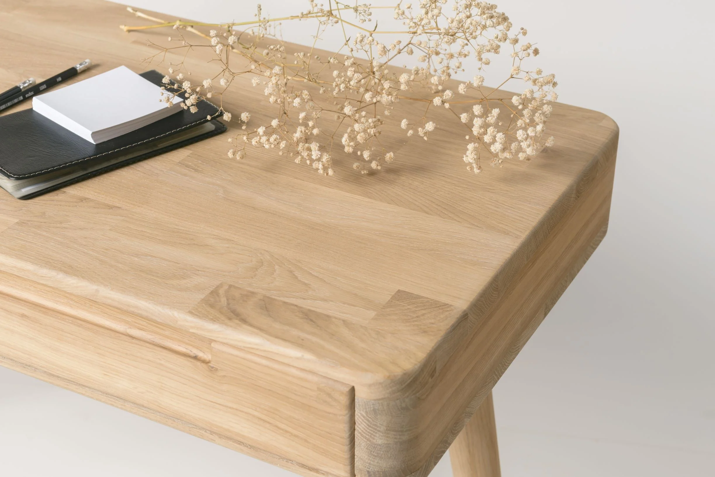 Bureau console en bois massif de chêne Escandi - NordicStory - Image 12