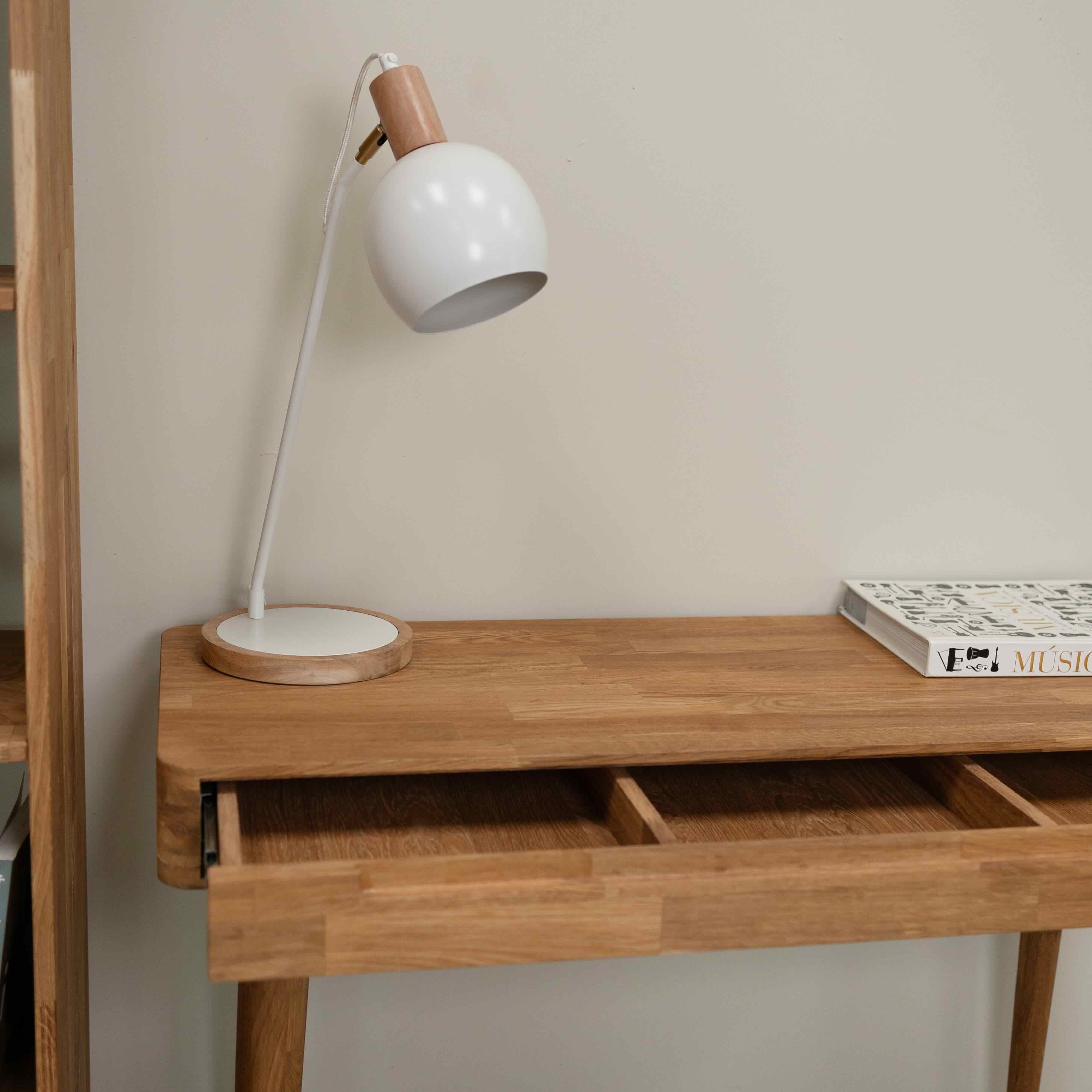 Bureau console en bois massif de chêne Escandi - NordicStory - Image 3
