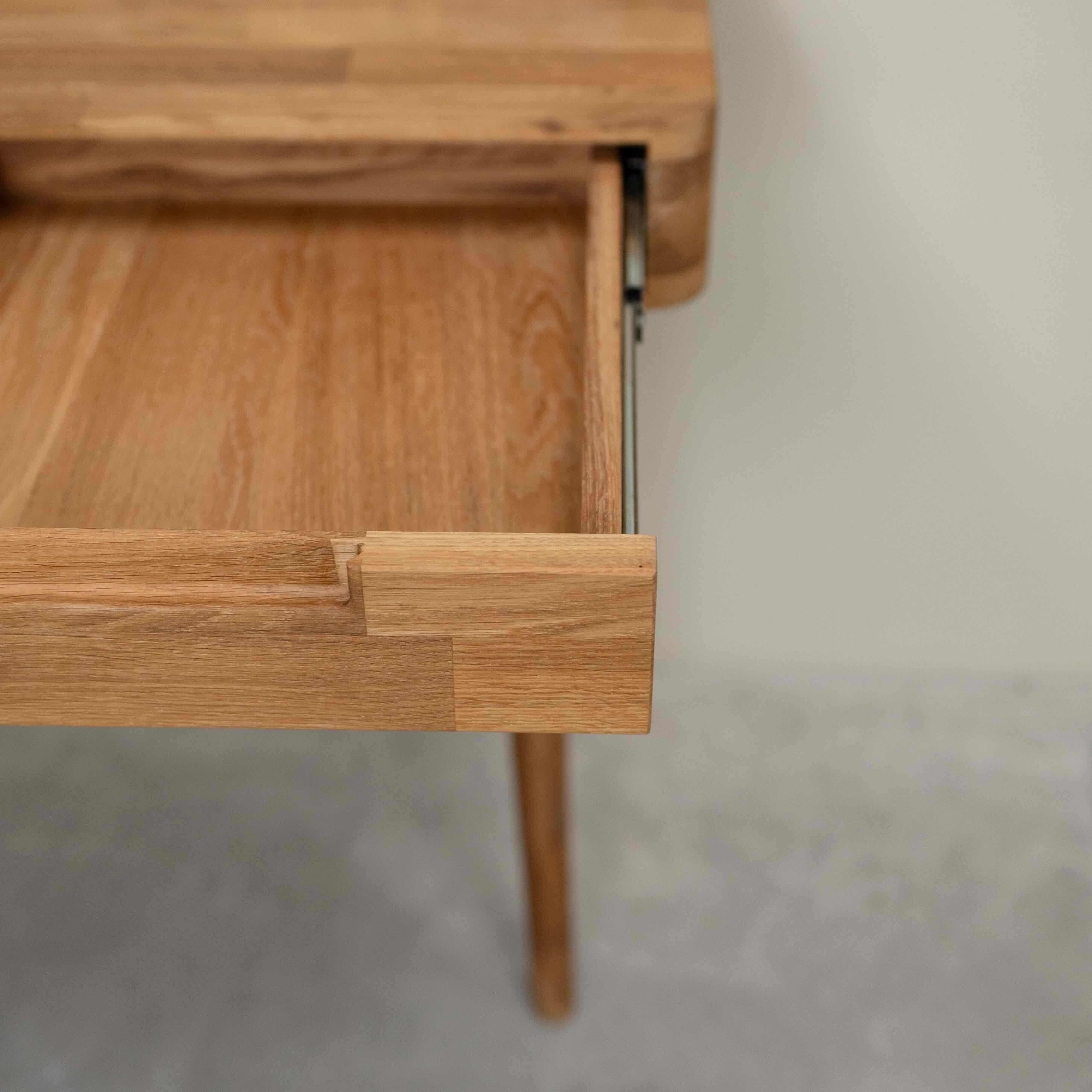 Bureau console en bois massif de chêne Escandi - NordicStory - Image 4